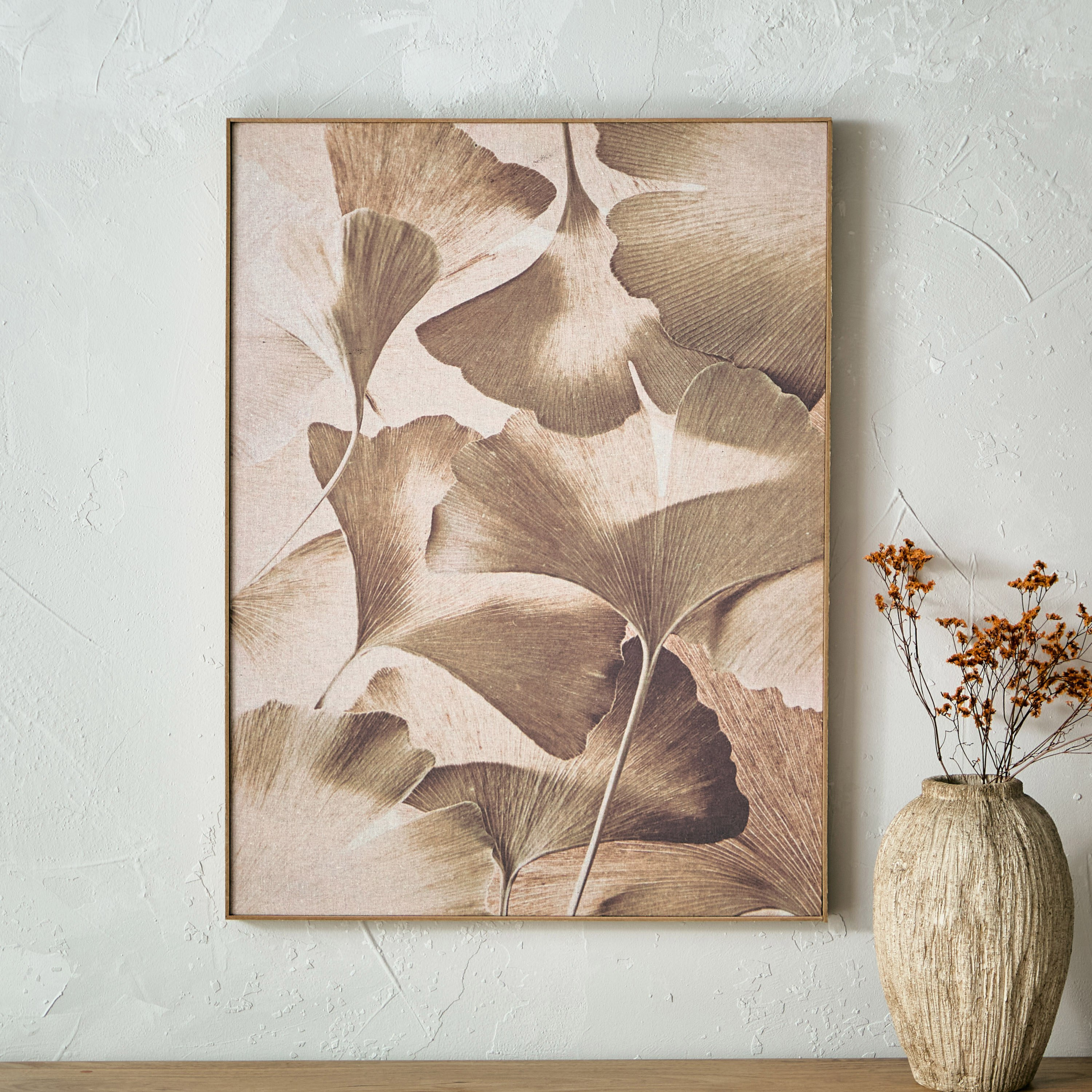 لوحة كانفاس مؤطرة بأوراق شجر من فولجا - 60x80 سم-hbxhomeware-hbxdecorandfurnishings-image-2
