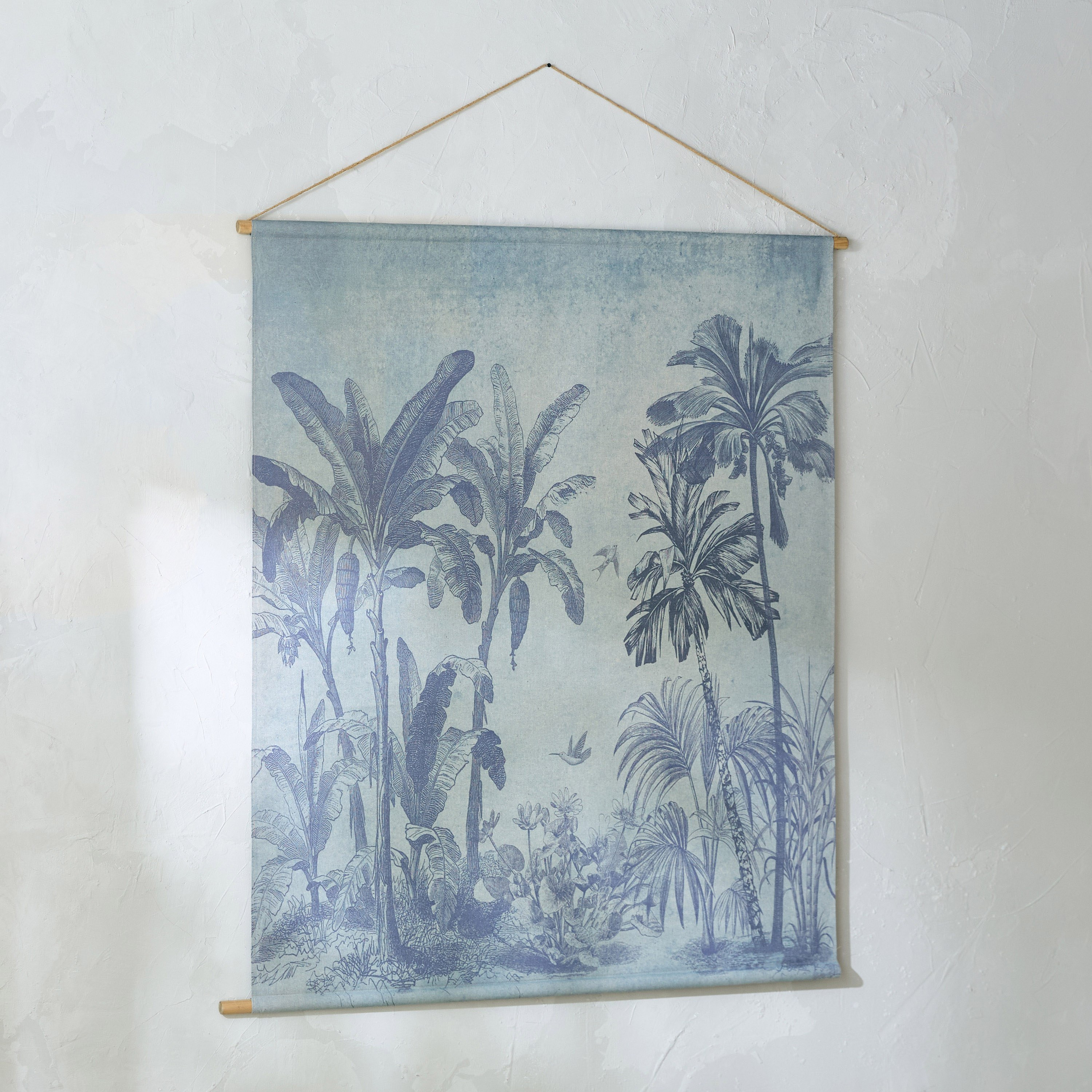 لوحة نخيل من قماش الكتان وخشب التنوب من فولجا - 125x145x25 سم-hbxhomeware-hbxdecorandfurnishings-image-1