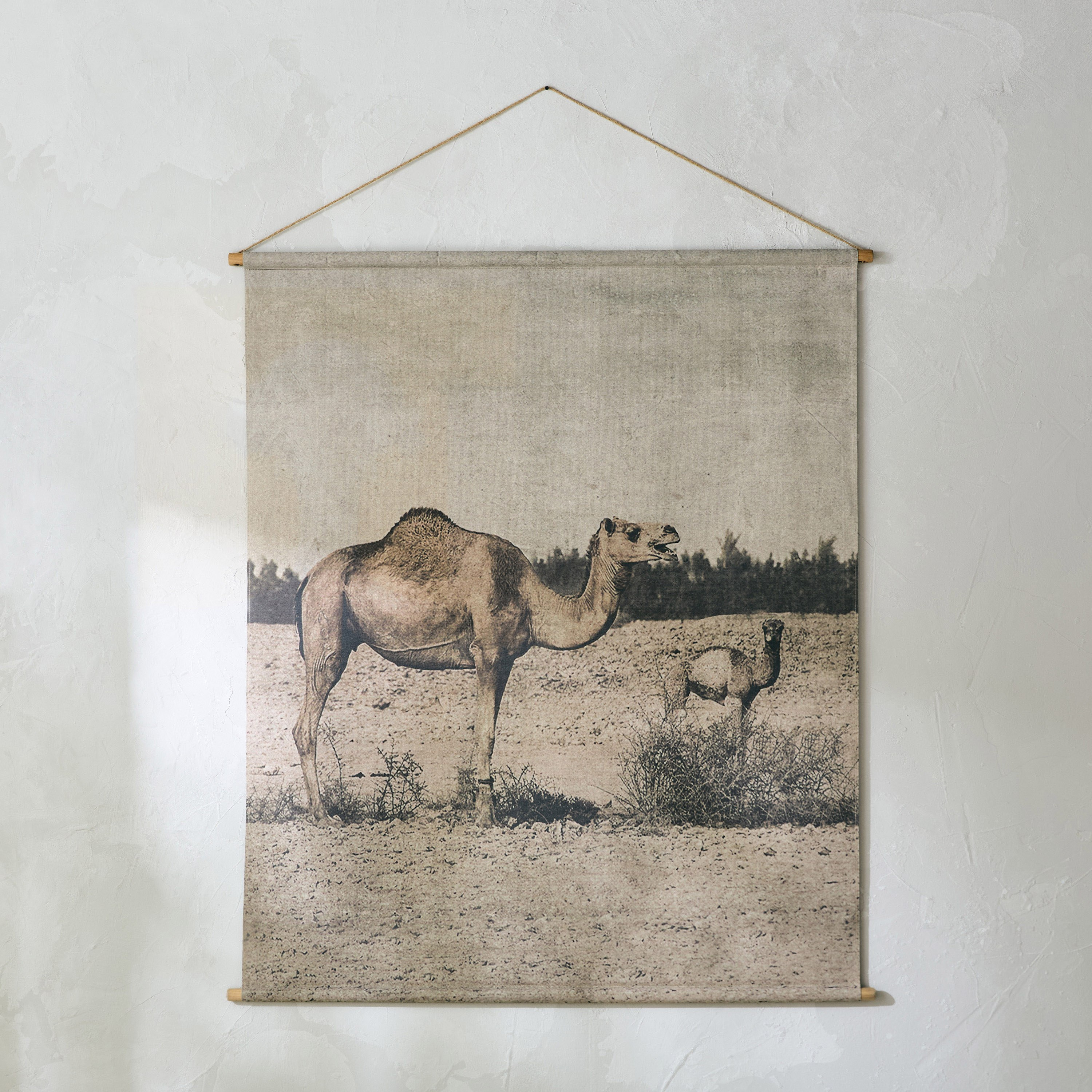 لوحة جمل من قماش الكتان وخشب التنوب من فولجا - 125x145x25 سم-hbxhomeware-hbxdecorandfurnishings-image-2