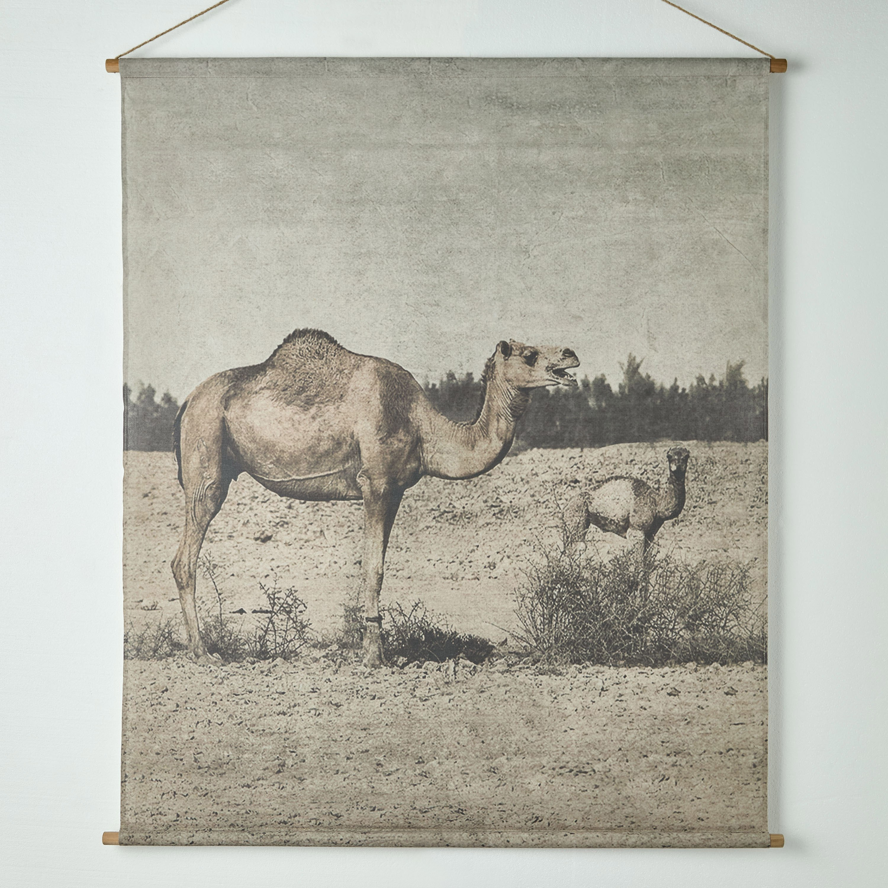 لوحة جمل من قماش الكتان وخشب التنوب من فولجا - 125x145x25 سم-hbxhomeware-hbxdecorandfurnishings-image-6