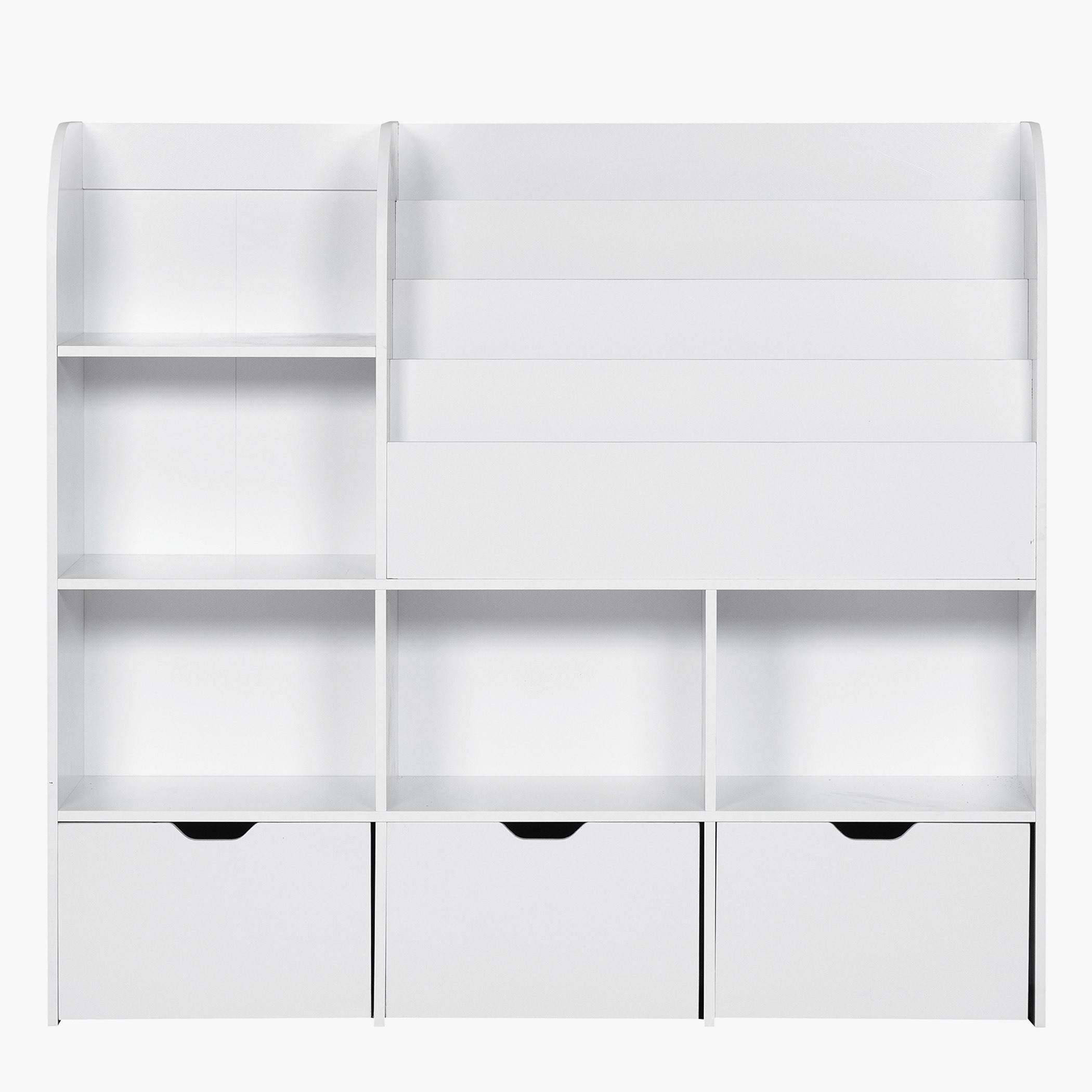 Movo Vanilla Cosmic Storage Cabinet and Bookcase with 3 Drawers-hbxfurniture-office-bookcases-image-2