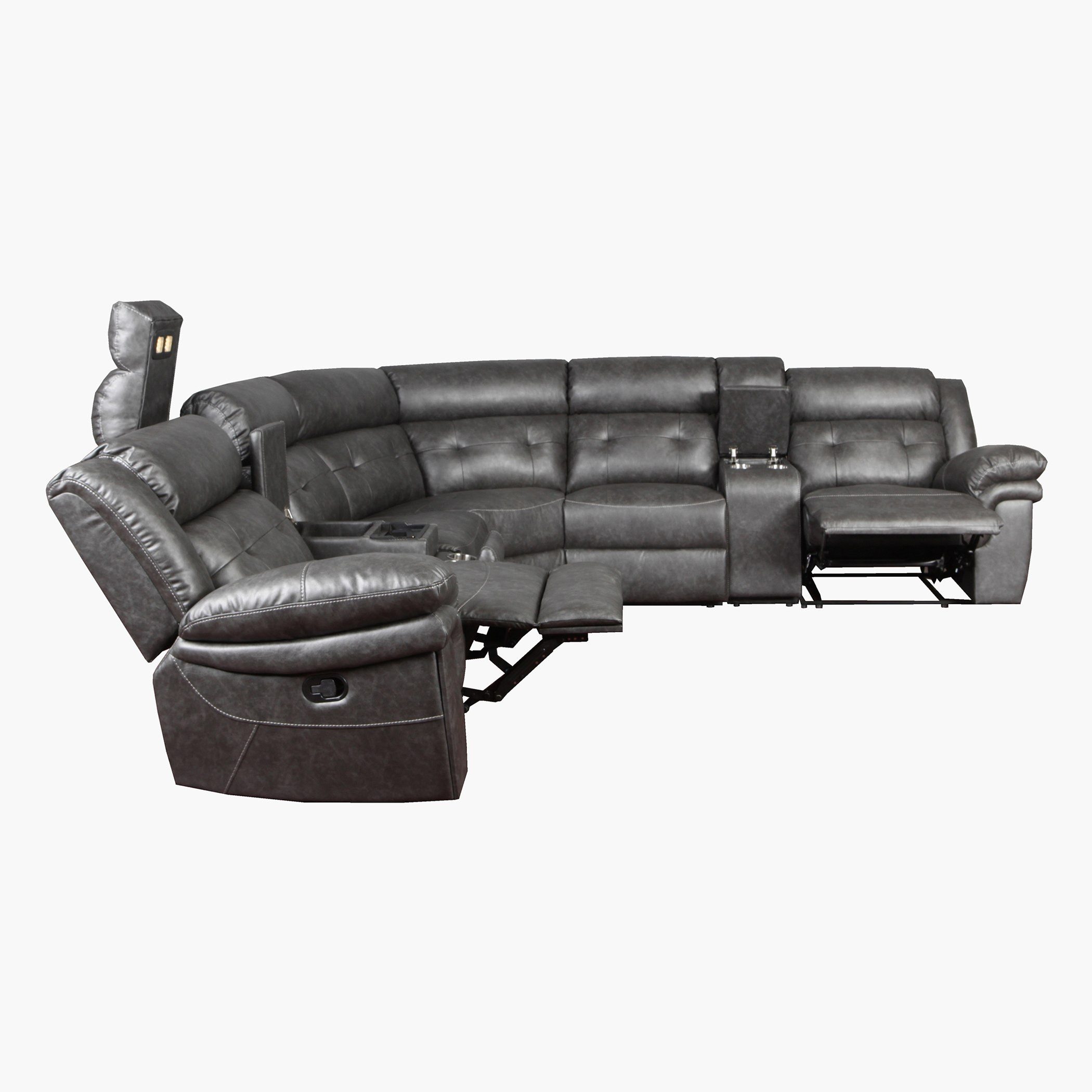 كنبة استرخاء ركنية قماشية مقسمة 5 مقاعد مع طاولتي كونسول من برادلي-hbxlivingroom-sofasandarmchairs-cornersofas-image-15