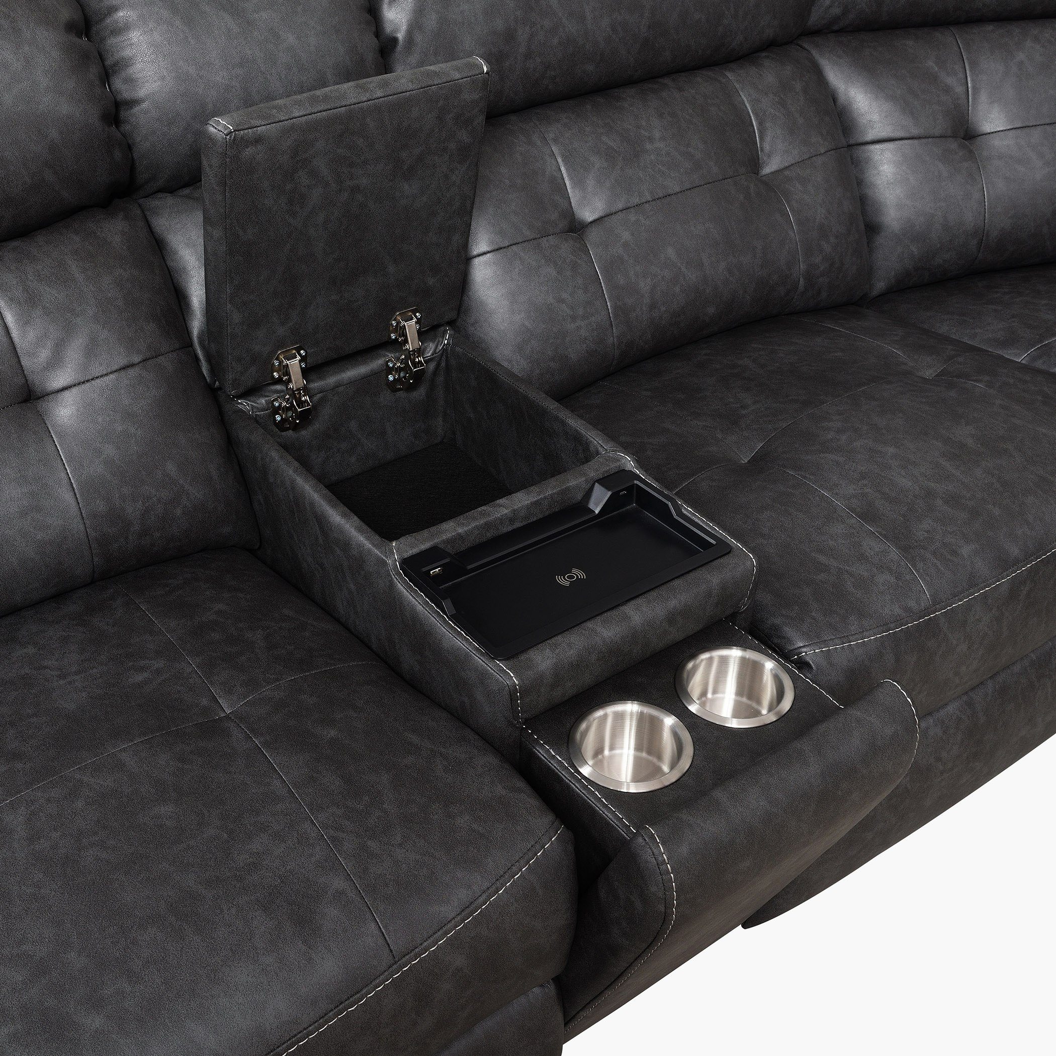 كنبة استرخاء ركنية قماشية مقسمة 5 مقاعد مع طاولتي كونسول من برادلي-hbxlivingroom-sofasandarmchairs-cornersofas-image-22