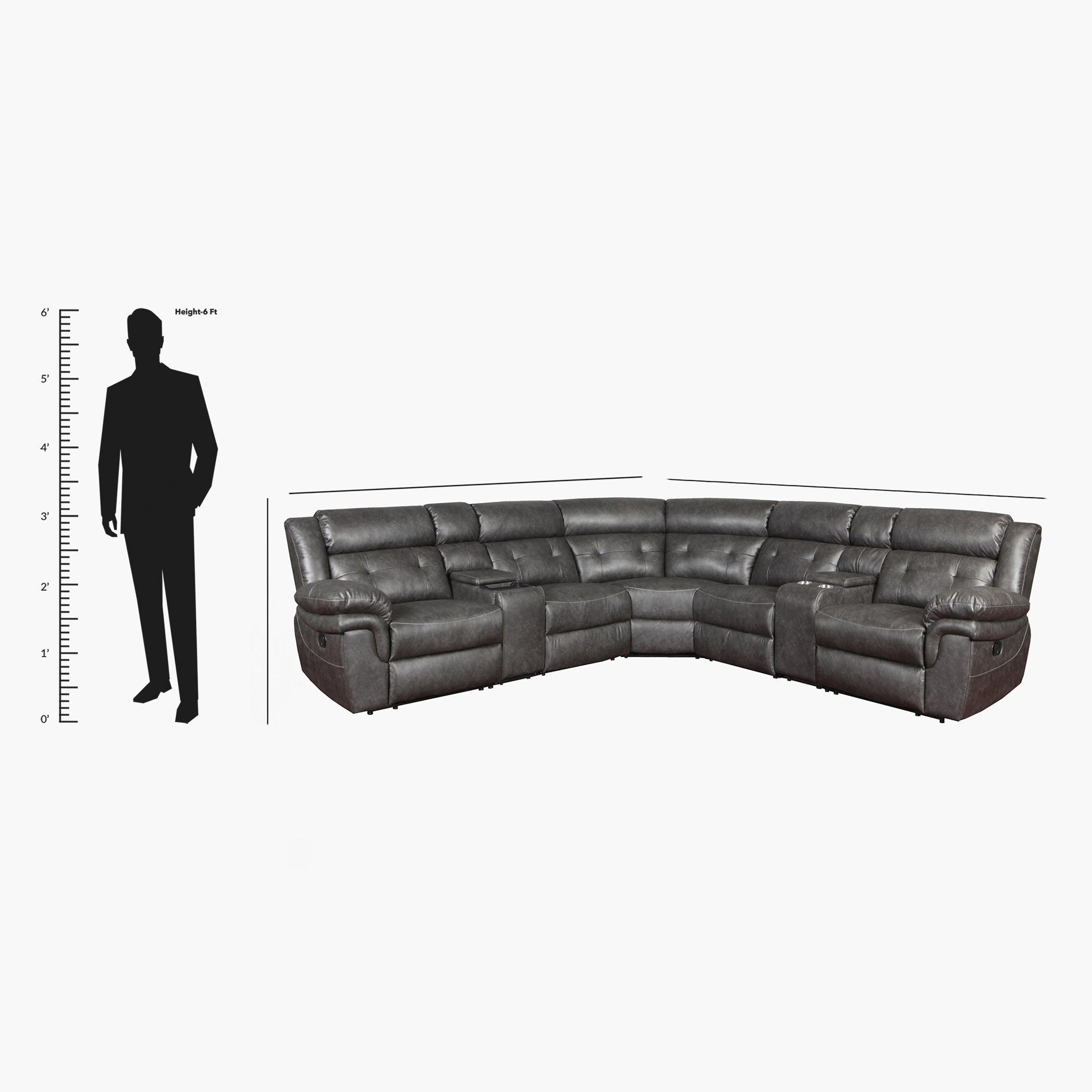 كنبة استرخاء ركنية قماشية مقسمة 5 مقاعد مع طاولتي كونسول من برادلي-hbxlivingroom-sofasandarmchairs-cornersofas-image-28