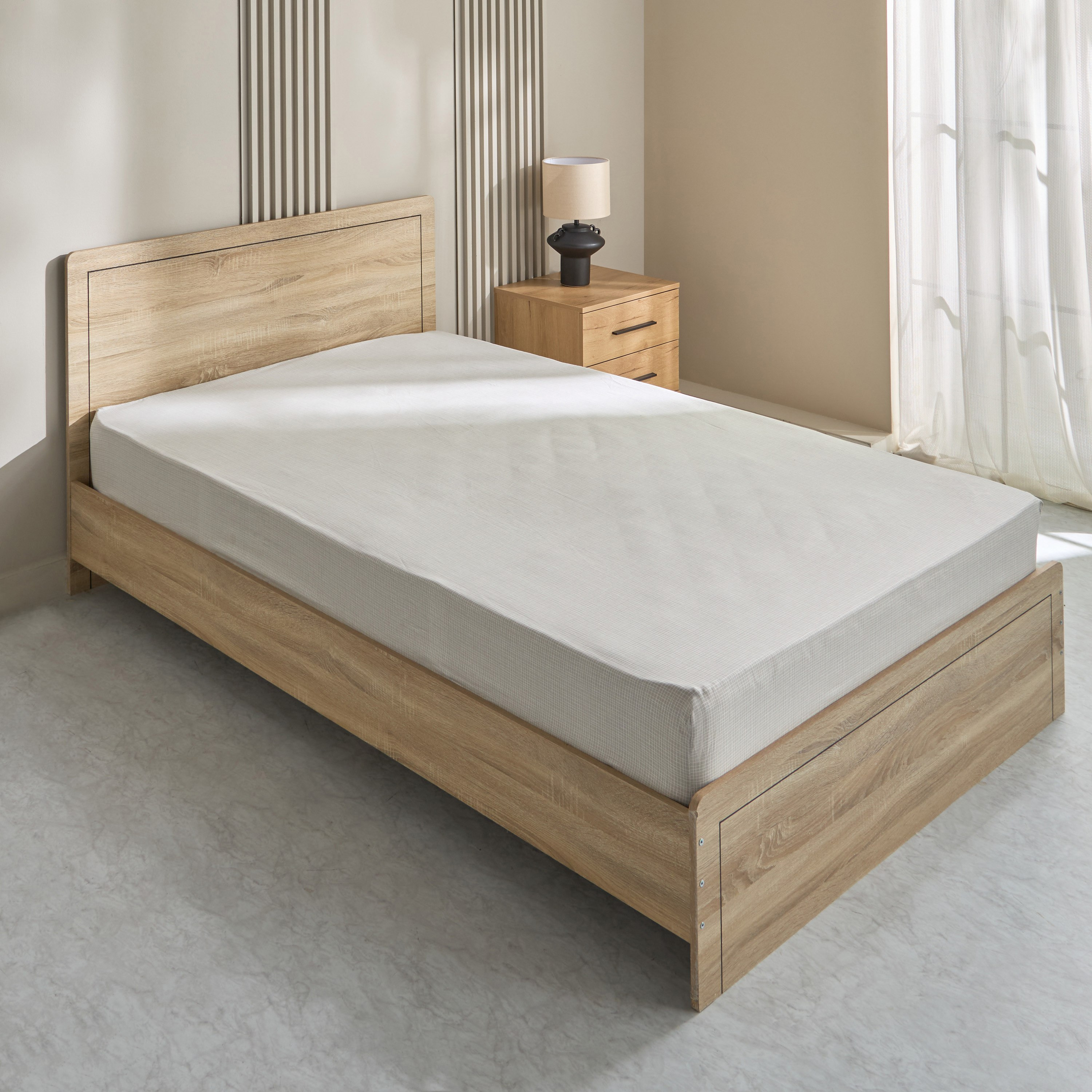 Houston Welkom Twin Printed Cotton Fitted Sheet - 120x200+33 cm-hbxhomeware-hbxbedroom-image-1