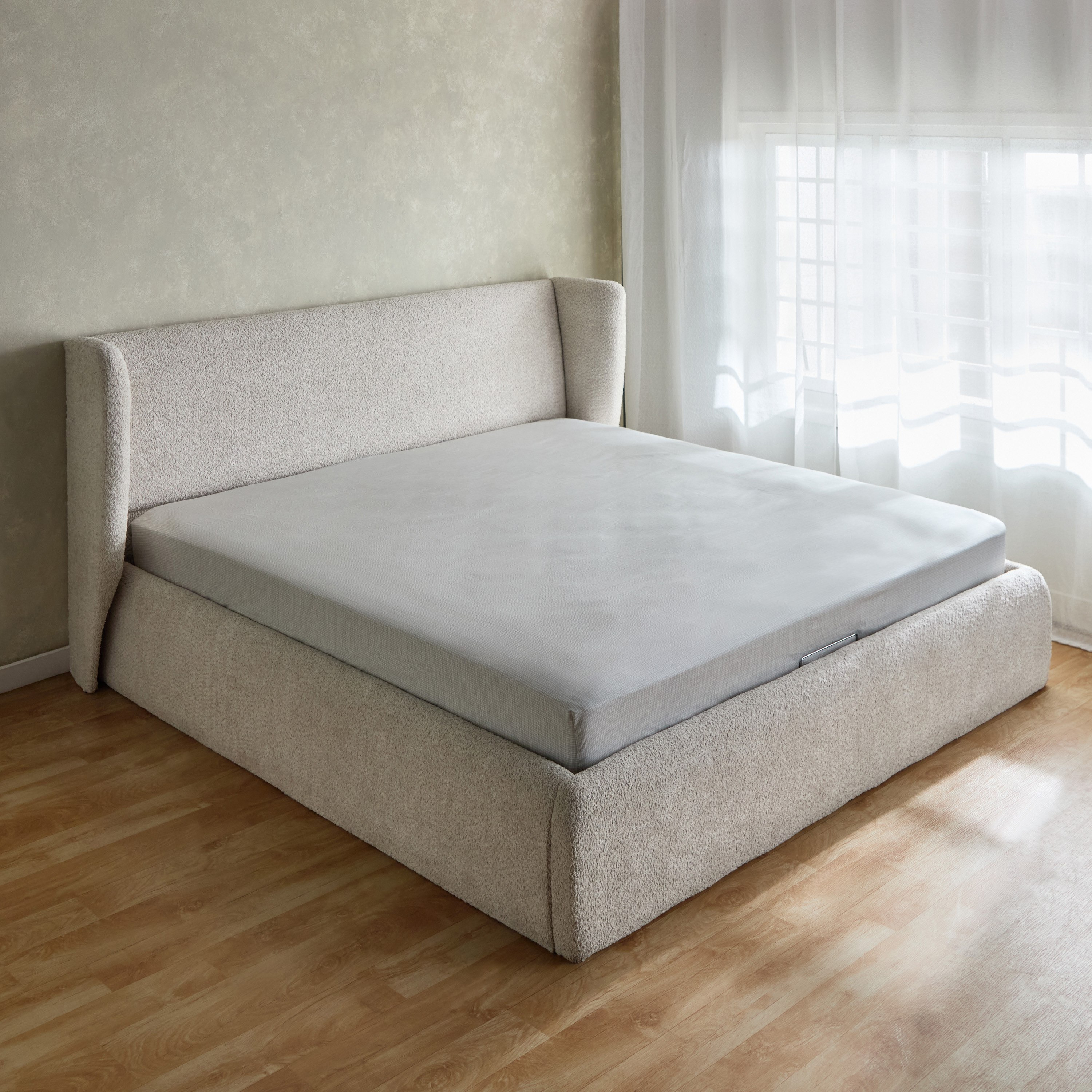 شرشف مطاطي سوبر كينج قطن بطبعات ويلكم من هاوستون - 200x200+33 سم-hbxhomeware-hbxbedroom-image-1