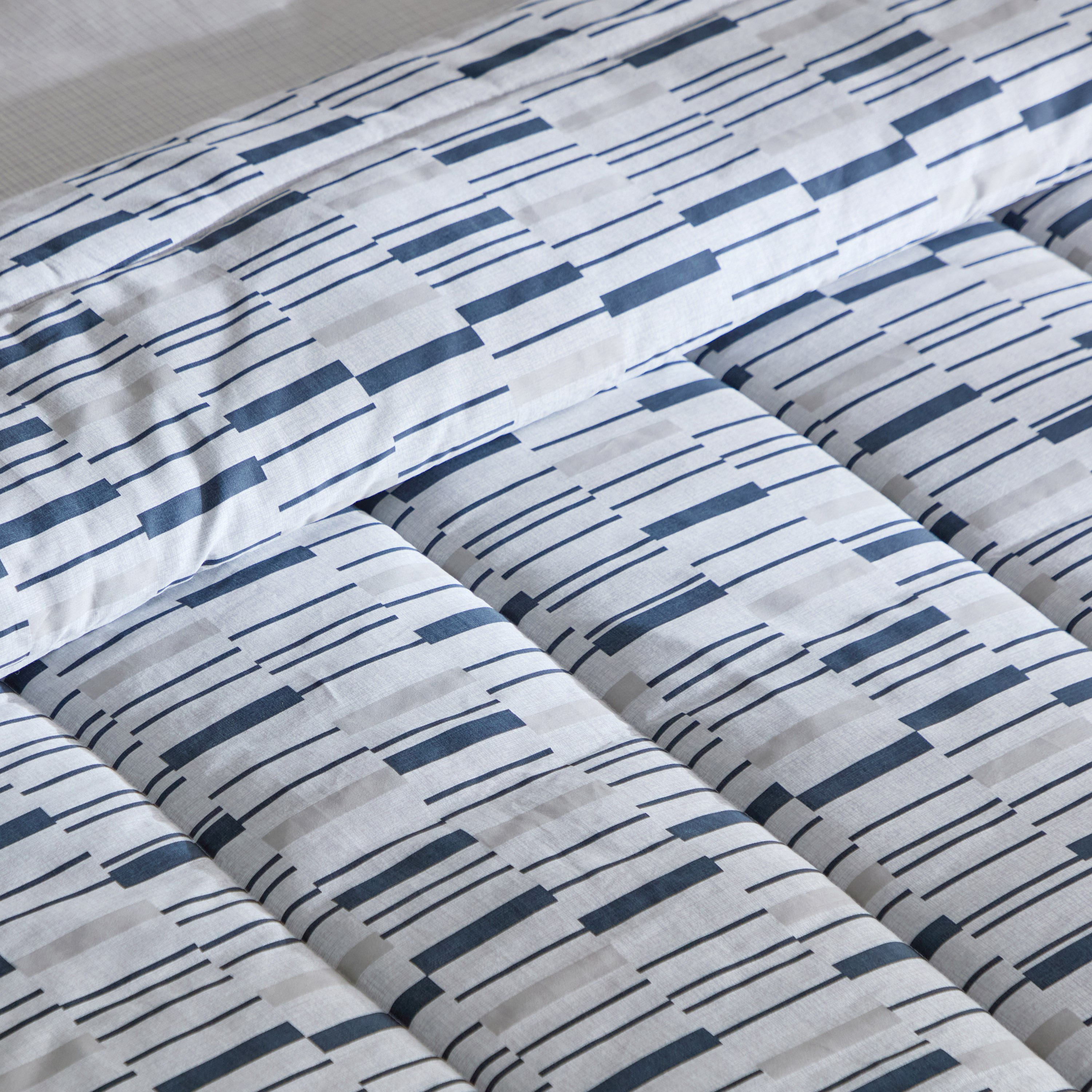 طقم لحاف سوبر كينج قطن بطبعات 5 قطع ويلكم من هيوستن - 240x240 سم-hbxhomeware-hbxbedroom-image-5