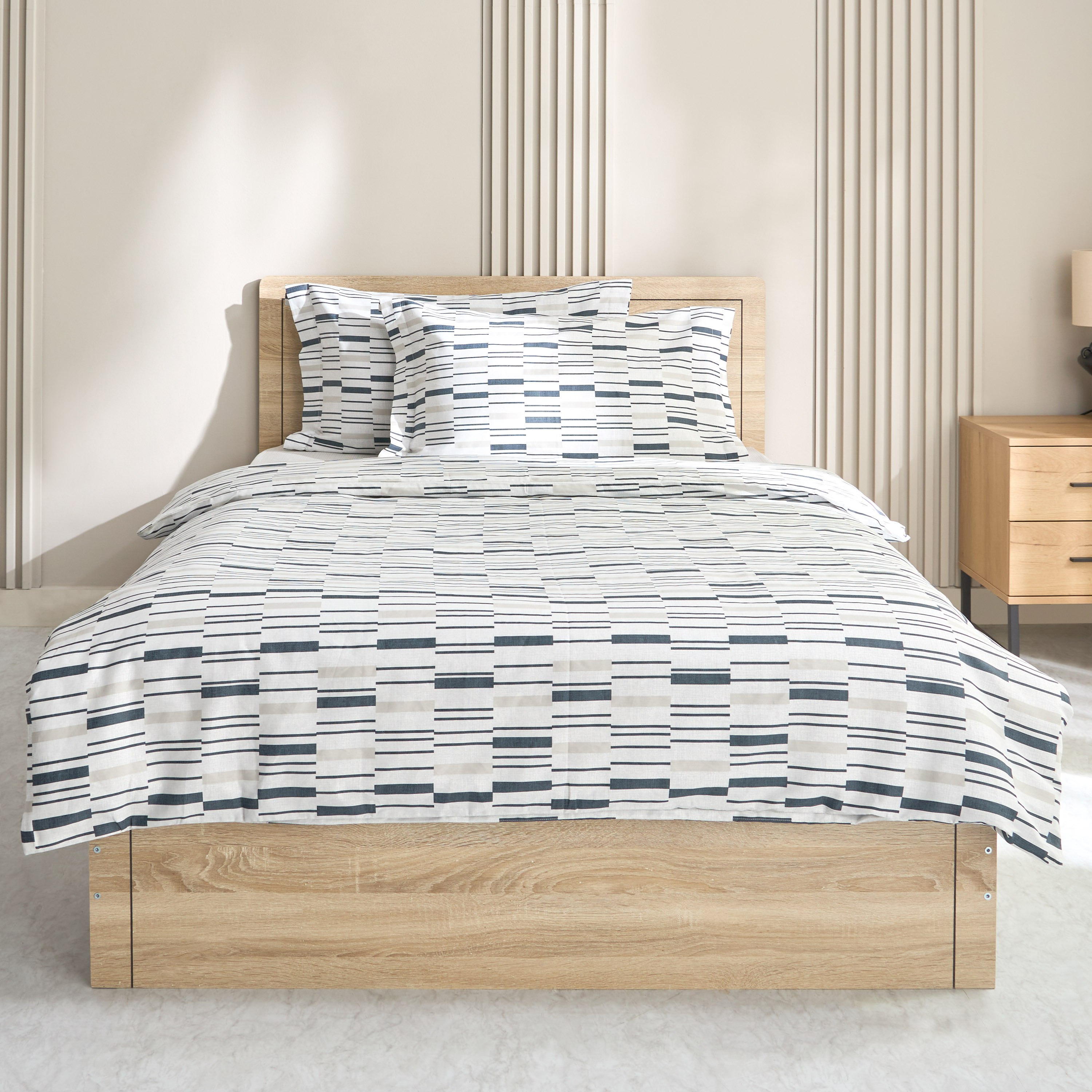 Houston Welkom 3-Piece Twin Printed Cotton Duvet Quilt Cover Set - 150x220 cm-hbxhomeware-hbxbedroom-image-2