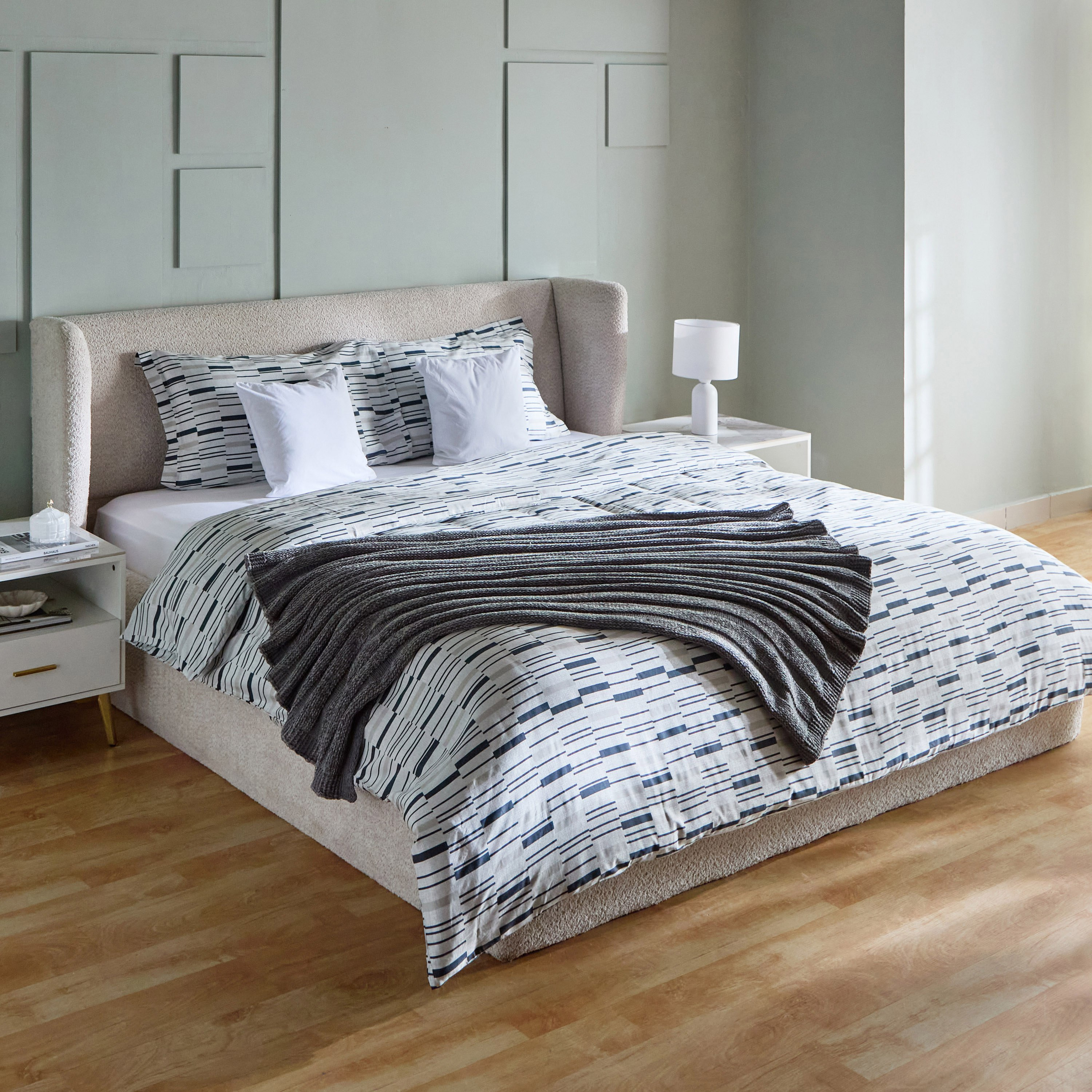 طقم غطاء لحاف كينج قطن بطبعات 3 قطع ولكوم من هيوستن- 220x220 سم-hbxhomeware-hbxbedroom-image-9