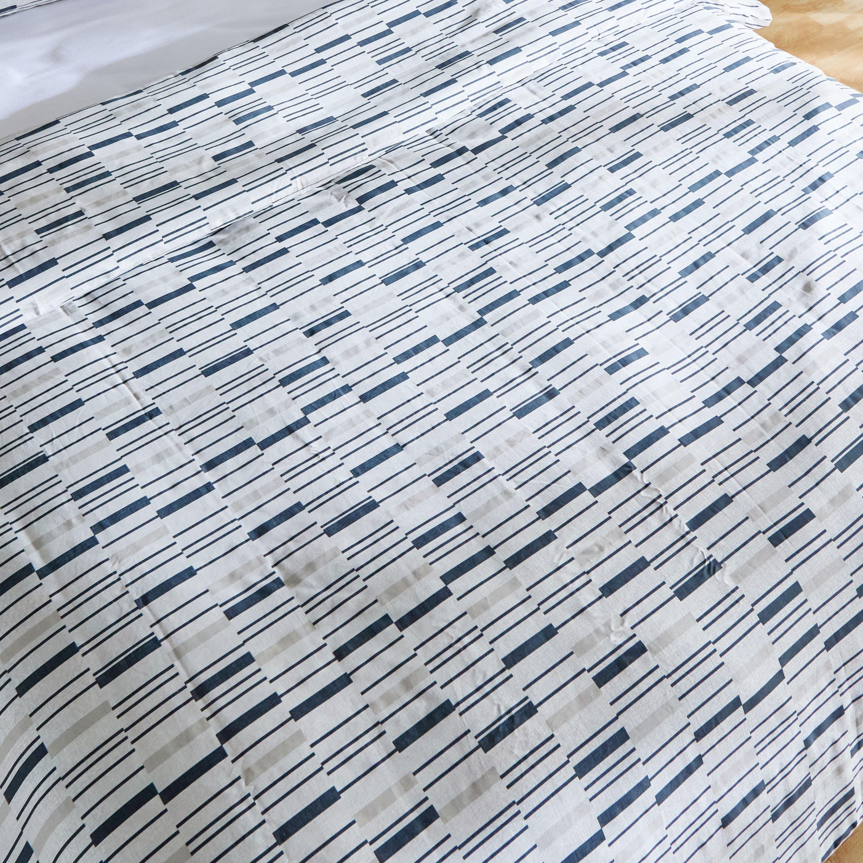 طقم غطاء لحاف مبطّن سوبر كينج قطن بطبعات 3 قطع ويلكم من هيُوستن  - 240x220 سم-hbxhomeware-hbxbedroom-image-4