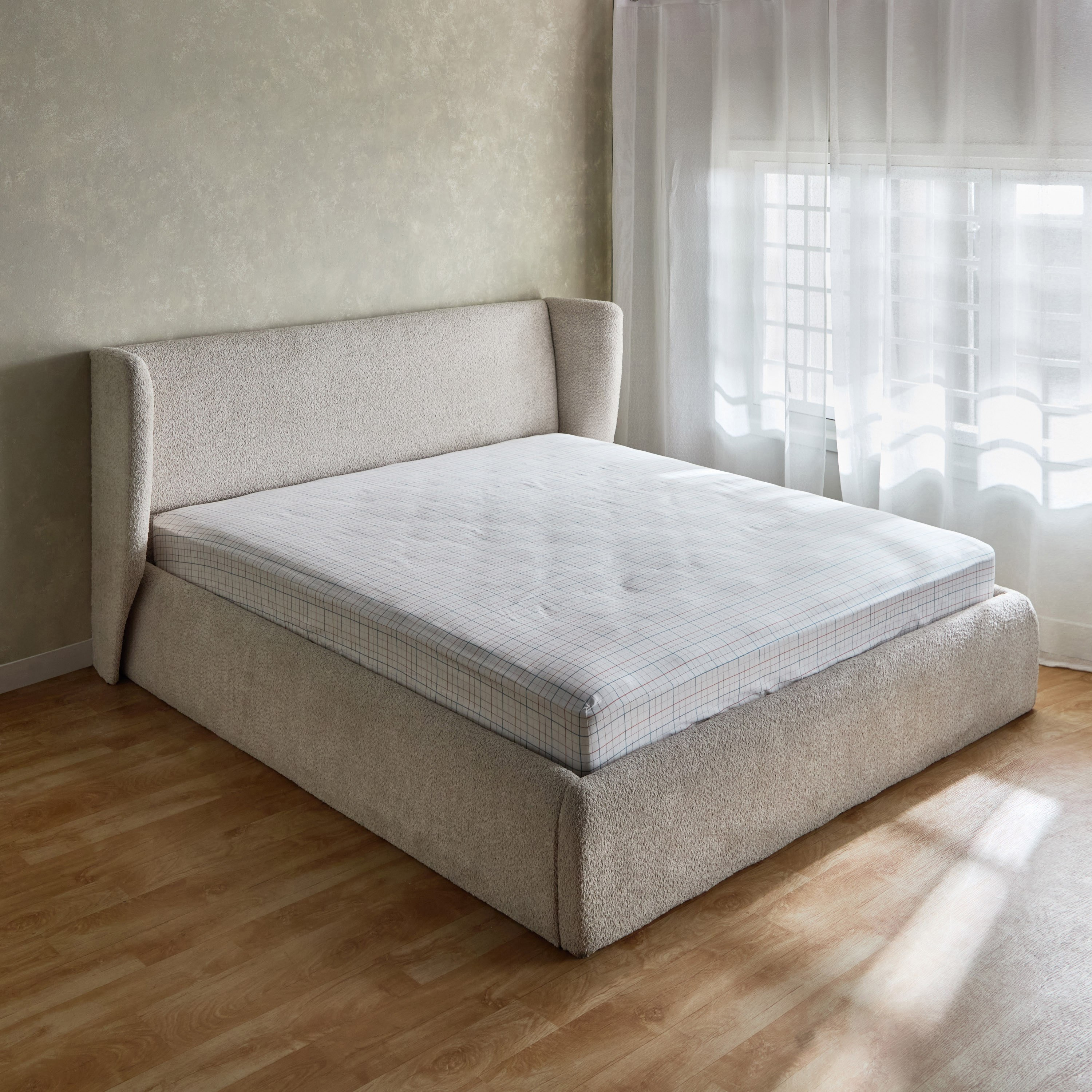 شرشف مطّاطي كوين قطن بطبعات بارل من هيوستن - 150x200+33 سم-hbxhomeware-hbxbedroom-image-1