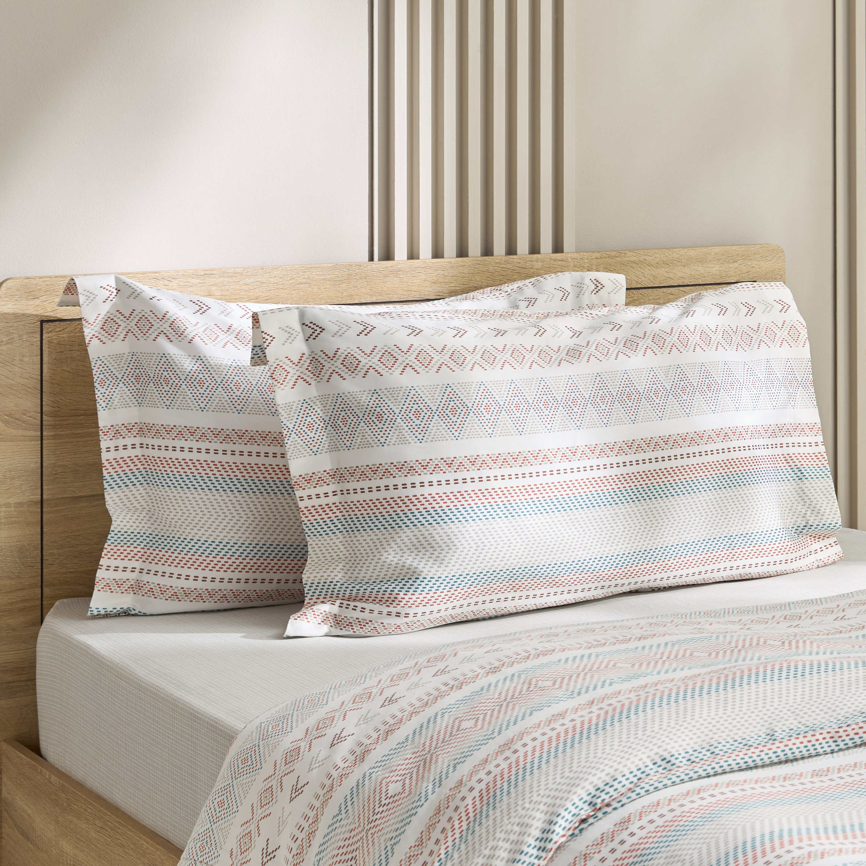Houston Paarl 3-Piece Printed Cotton Twin Duvet Quilt Cover Set - 150x220 cm-hbxhomeware-hbxbedroom-image-1