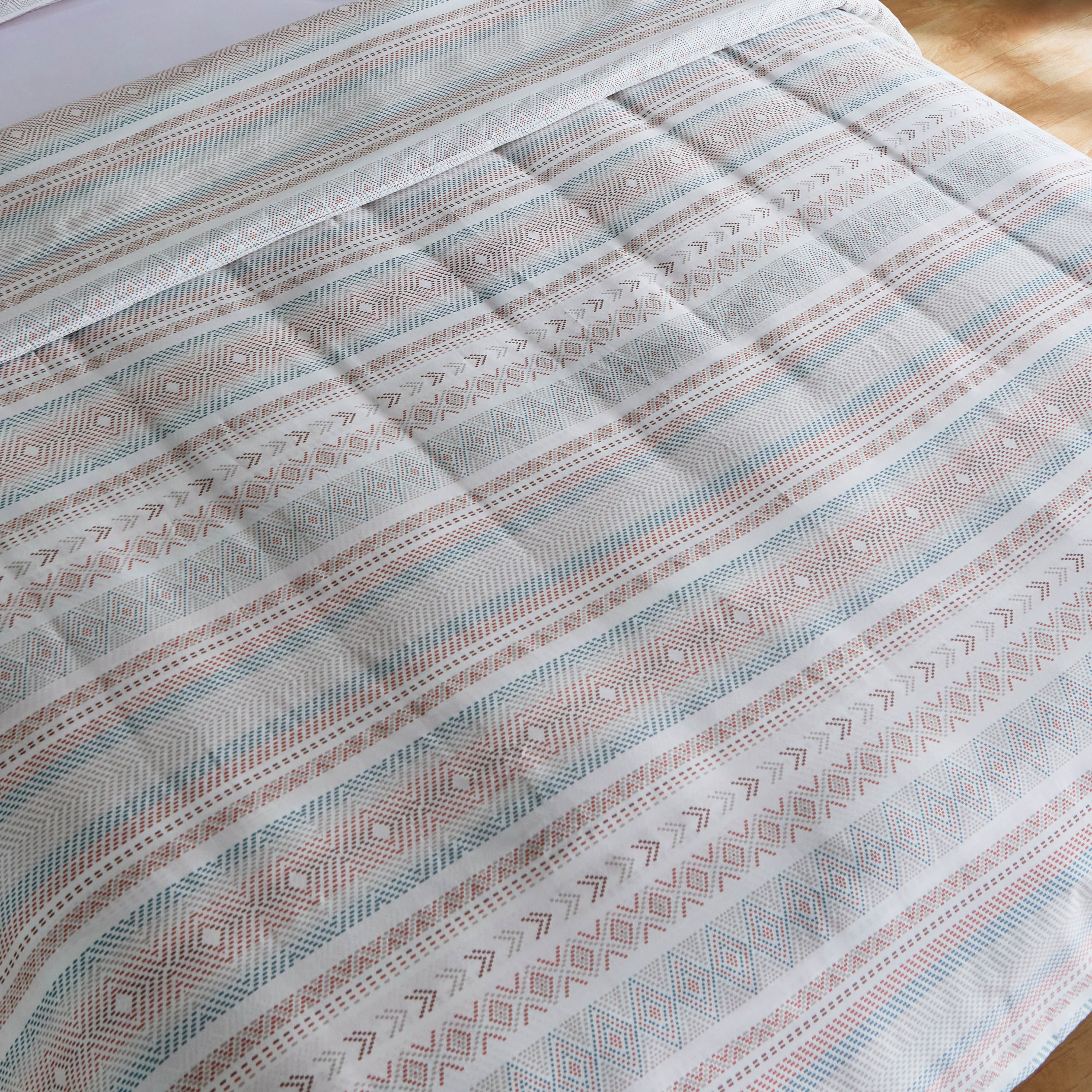 طقم غطاء لحاف مبطّن كينج قطن بطبعات 3 قطع  بارل من هيُوستن- 220x220 سم-hbxhomeware-hbxbedroom-image-4