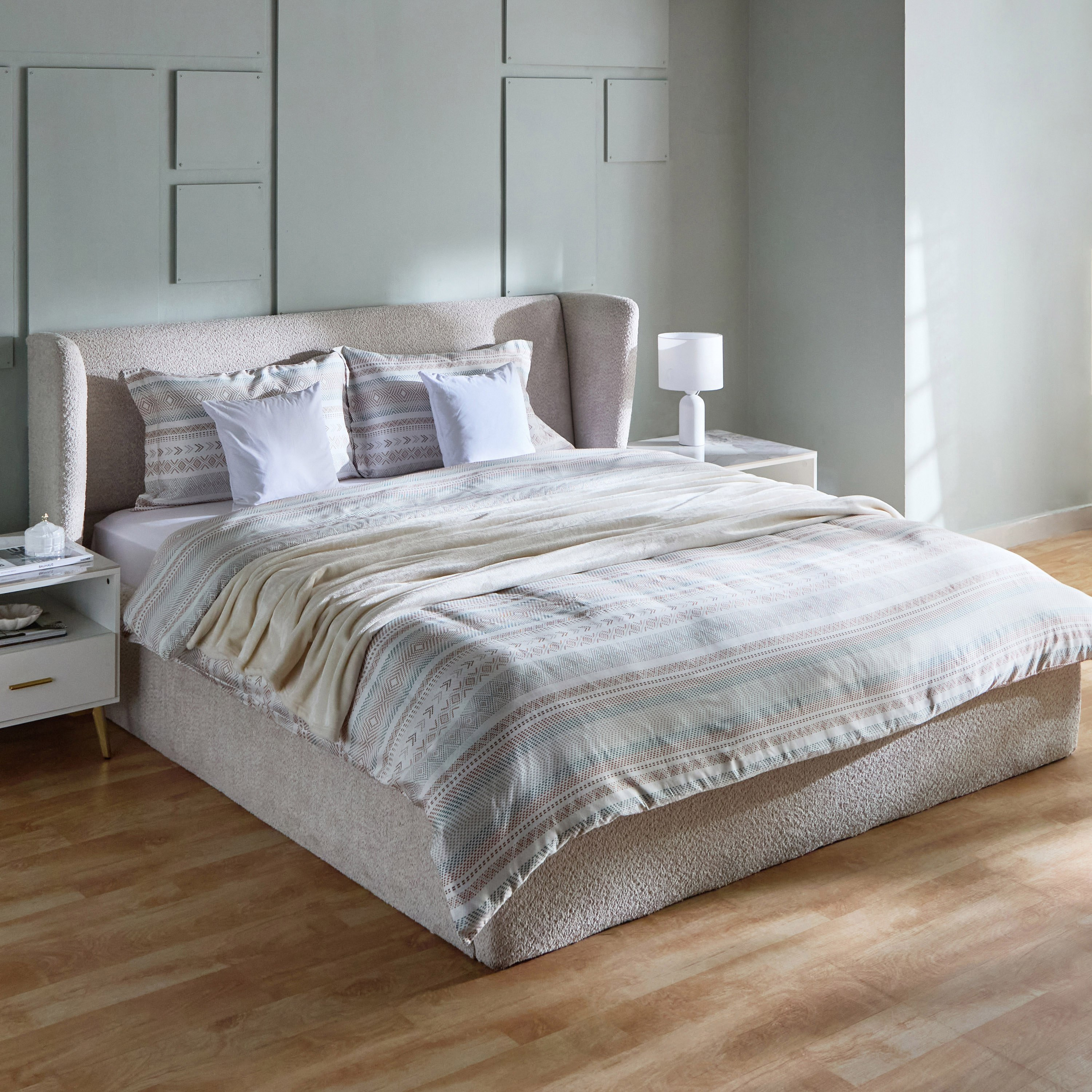 طقم غطاء لحاف مبطّن كينج قطن بطبعات 3 قطع  بارل من هيُوستن- 220x220 سم-hbxhomeware-hbxbedroom-image-9