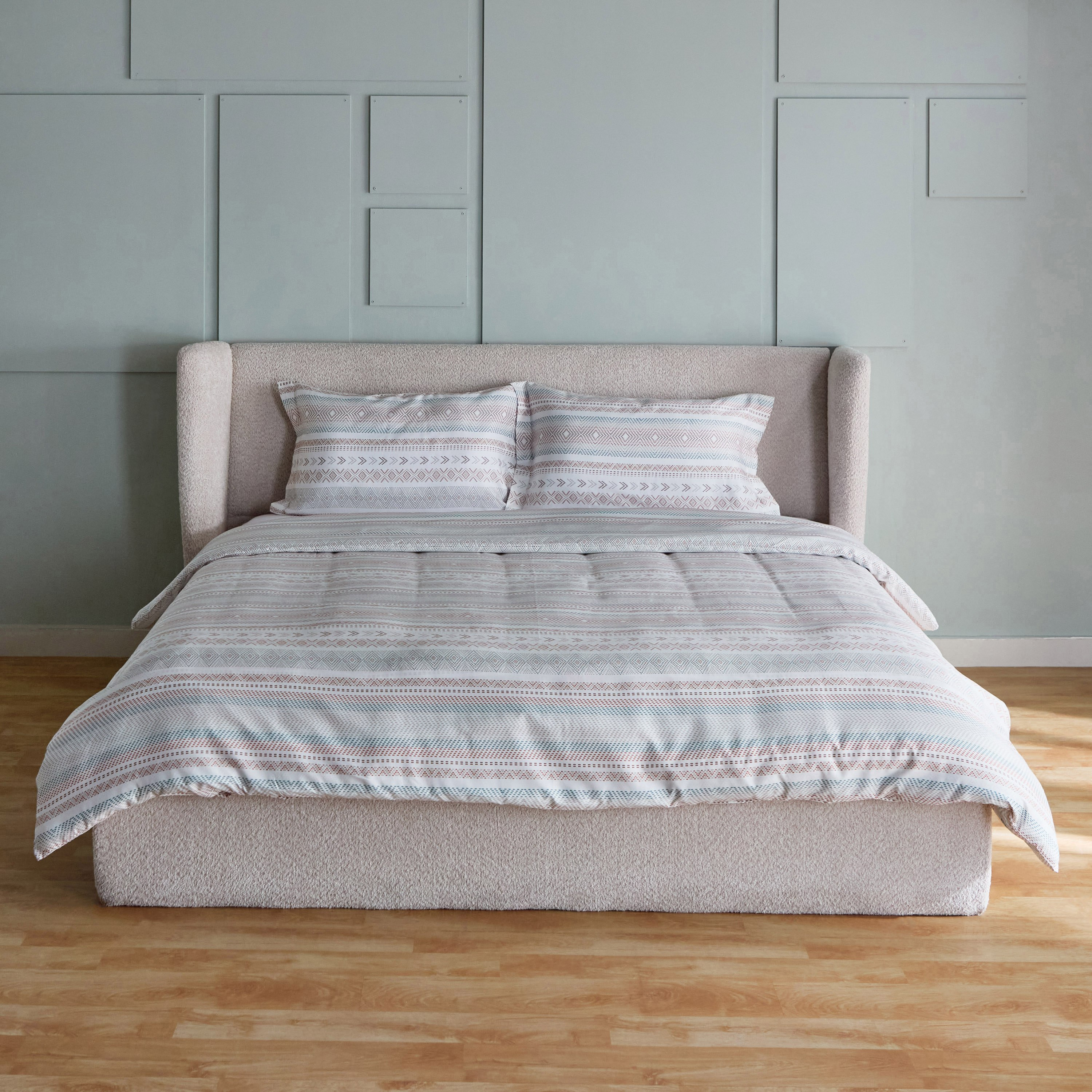 طقم غطاء لحاف مبطّن سوبر كينج قطن بطبعات 3 قطع بارل من هيُوستن - 240x220 سم-hbxhomeware-hbxbedroom-image-3