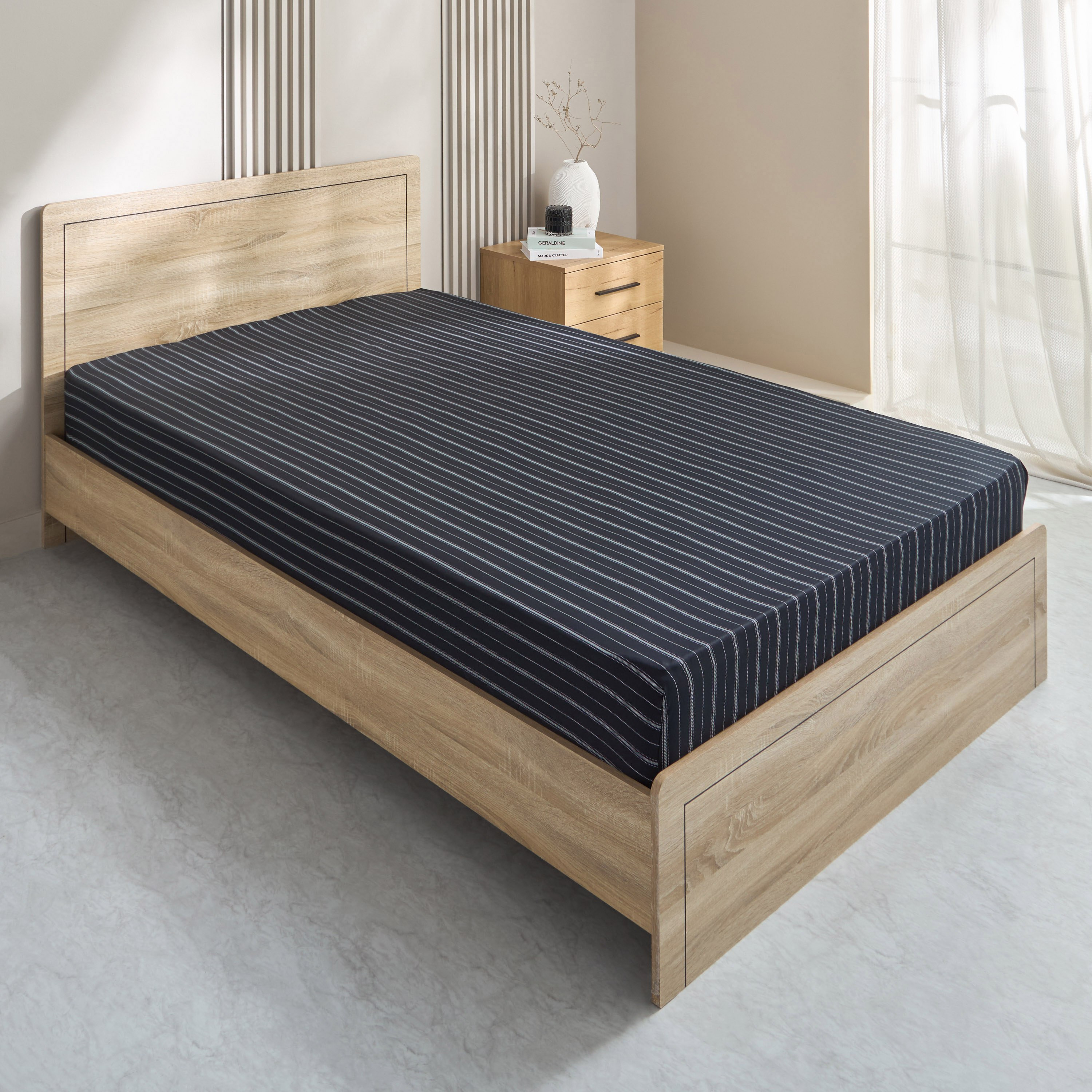 شرشف مطّاطي توين قطن بطبعات أرنو من هيوستن- 120x200+33 سم-hbxhomeware-hbxbedroom-image-1