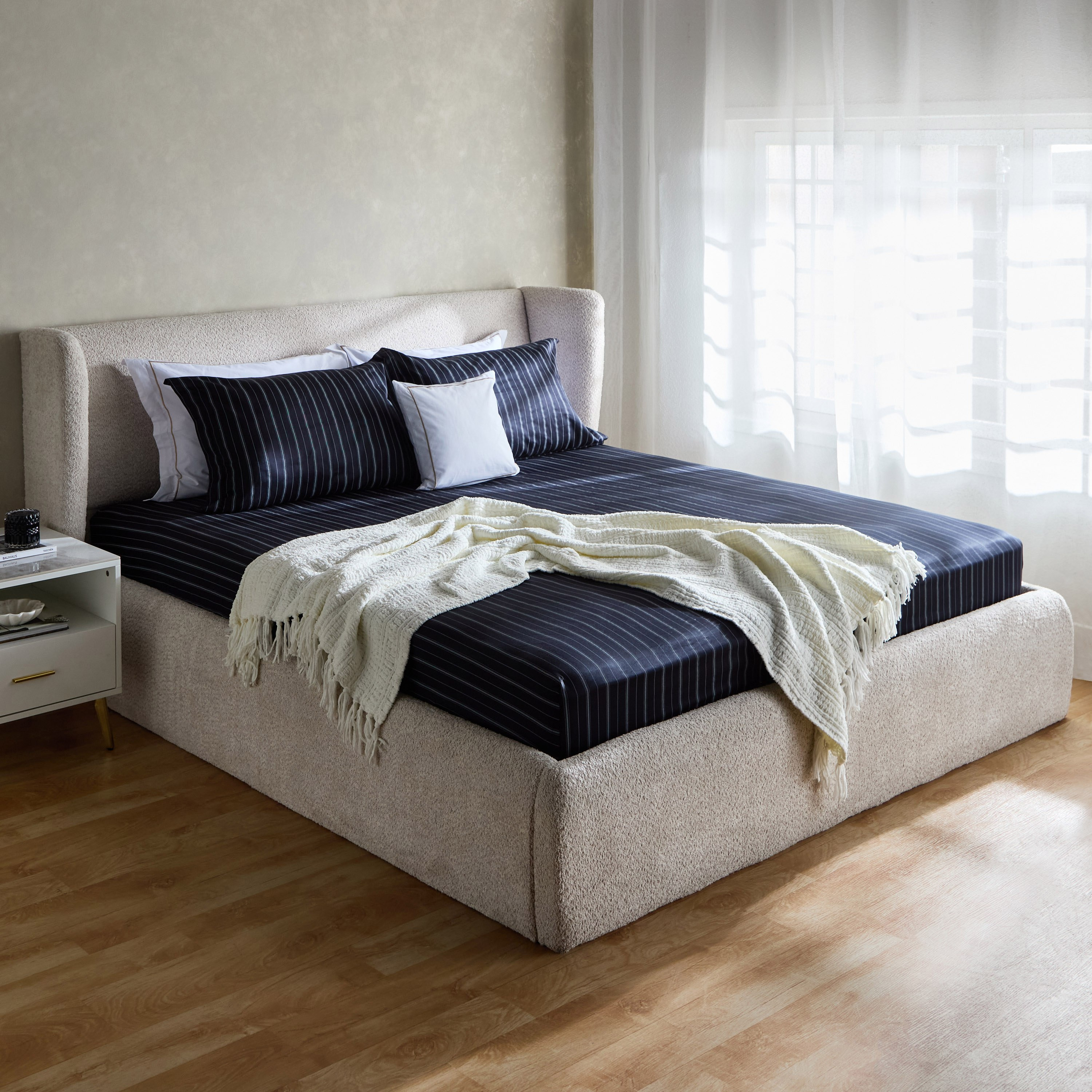 شرشف مطّاطي كوين قطن بطبعات أرنو من هيوستن - 150x200+33 سم-hbxhomeware-hbxbedroom-image-7