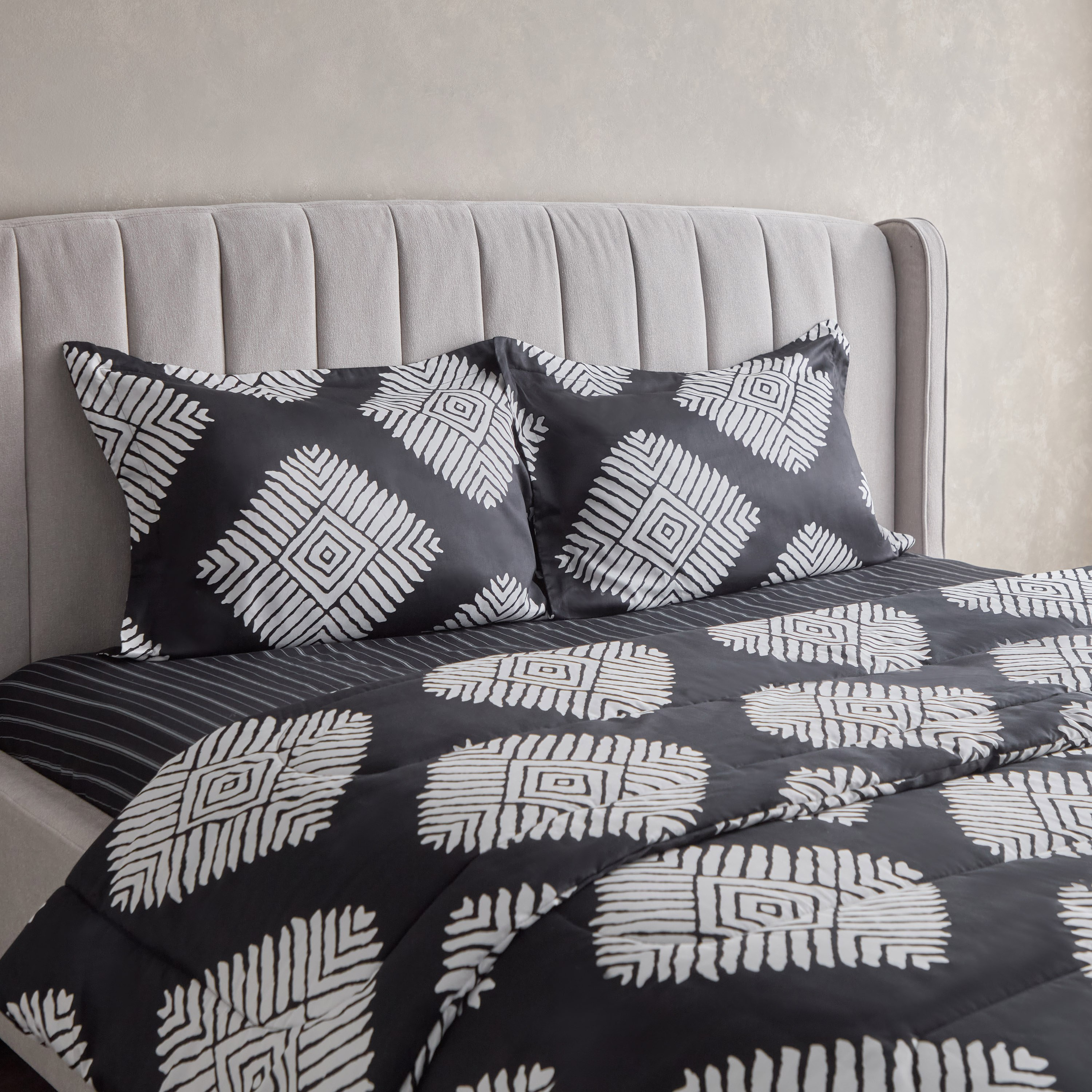 Houston Arno Printed Cotton 3-Piece Twin Comforter Set - 160x220 cm-hbxhomeware-hbxbedroom-image-1
