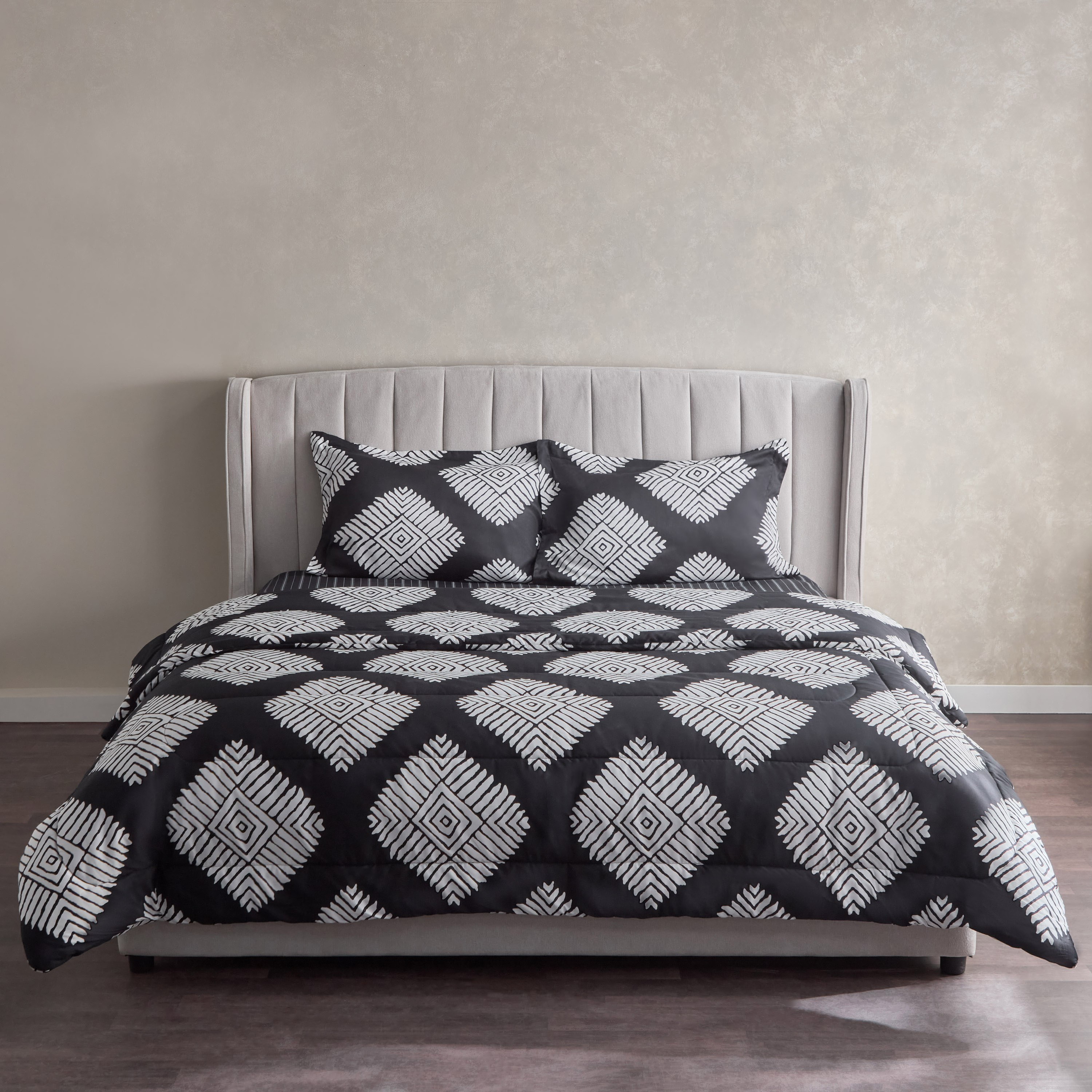 Houston Arno Printed Cotton 3-Piece Twin Comforter Set - 160x220 cm-hbxhomeware-hbxbedroom-image-3