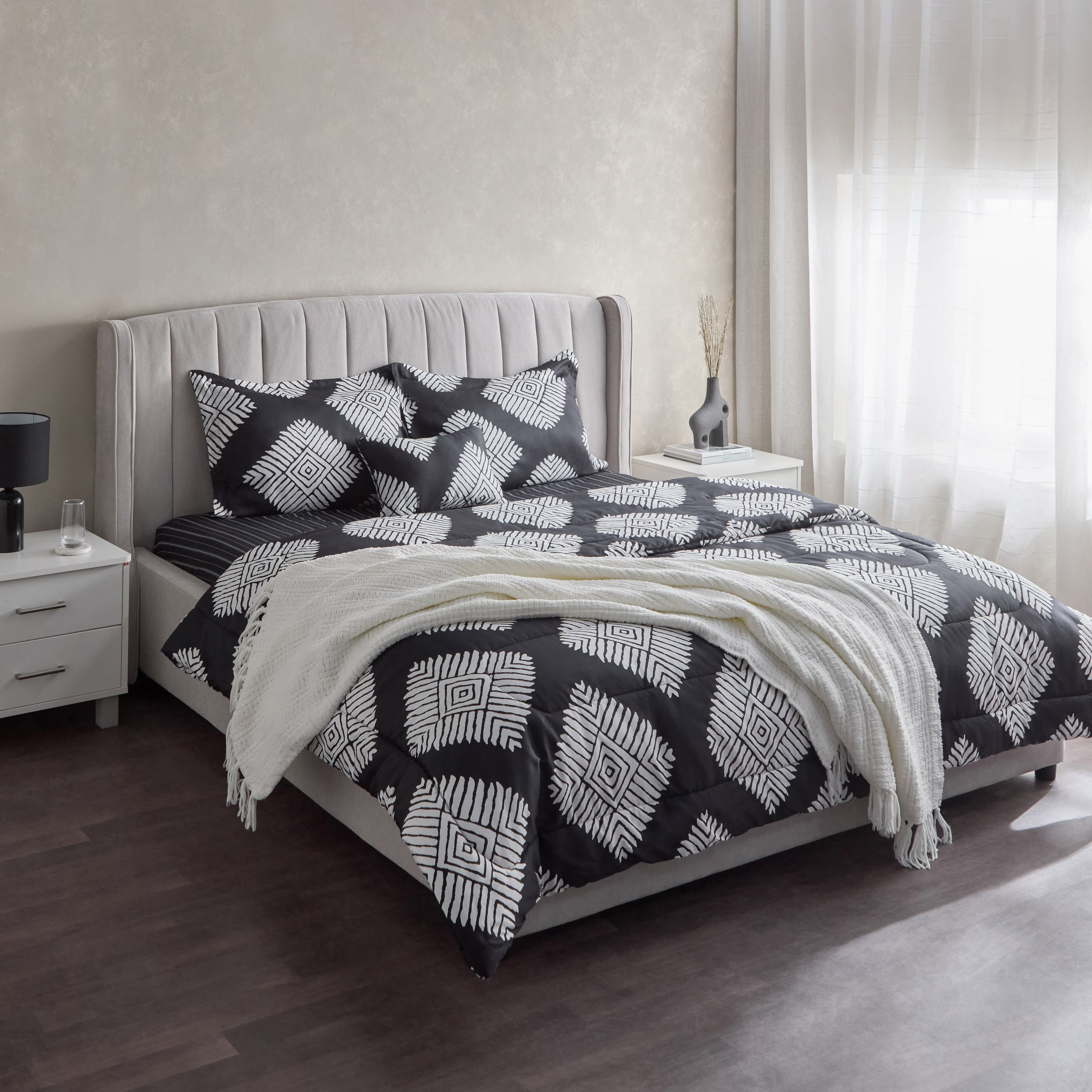 Houston Arno Printed Cotton 3-Piece Twin Comforter Set - 160x220 cm-hbxhomeware-hbxbedroom-image-8