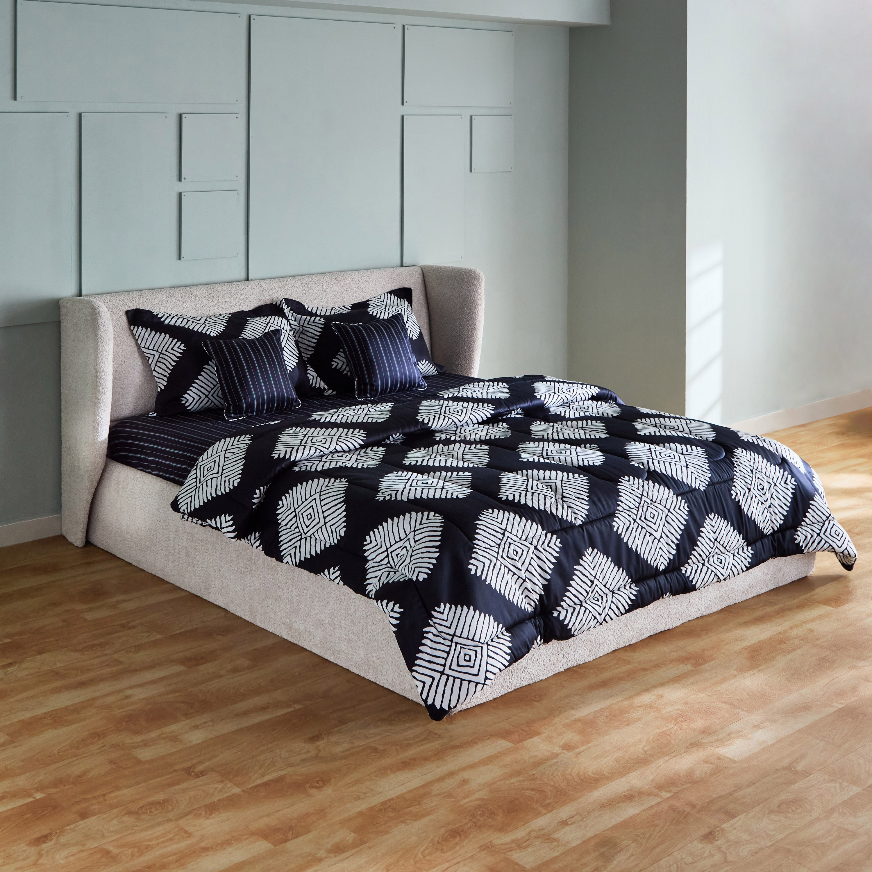 طقم لحاف سوبر كينج قطن بطبعات 5 قطع أرنو من هيوستن - 240x240 سم-hbxhomeware-hbxbedroom-image-2