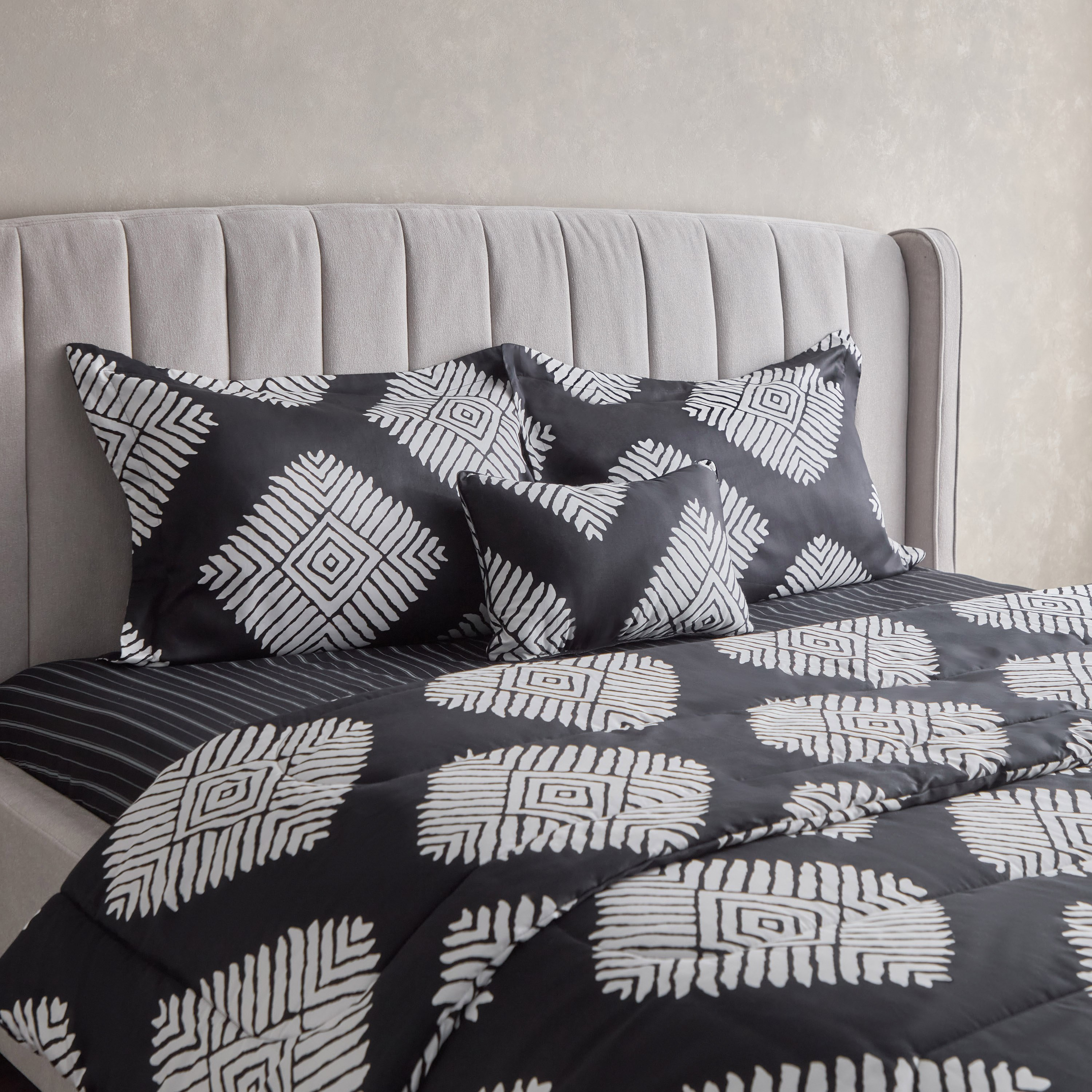 طقم لحاف توين قطن بطبعات 5 قطع أرنو من هيوستن- 160x220 سم-hbxhomeware-hbxbedroom-image-1