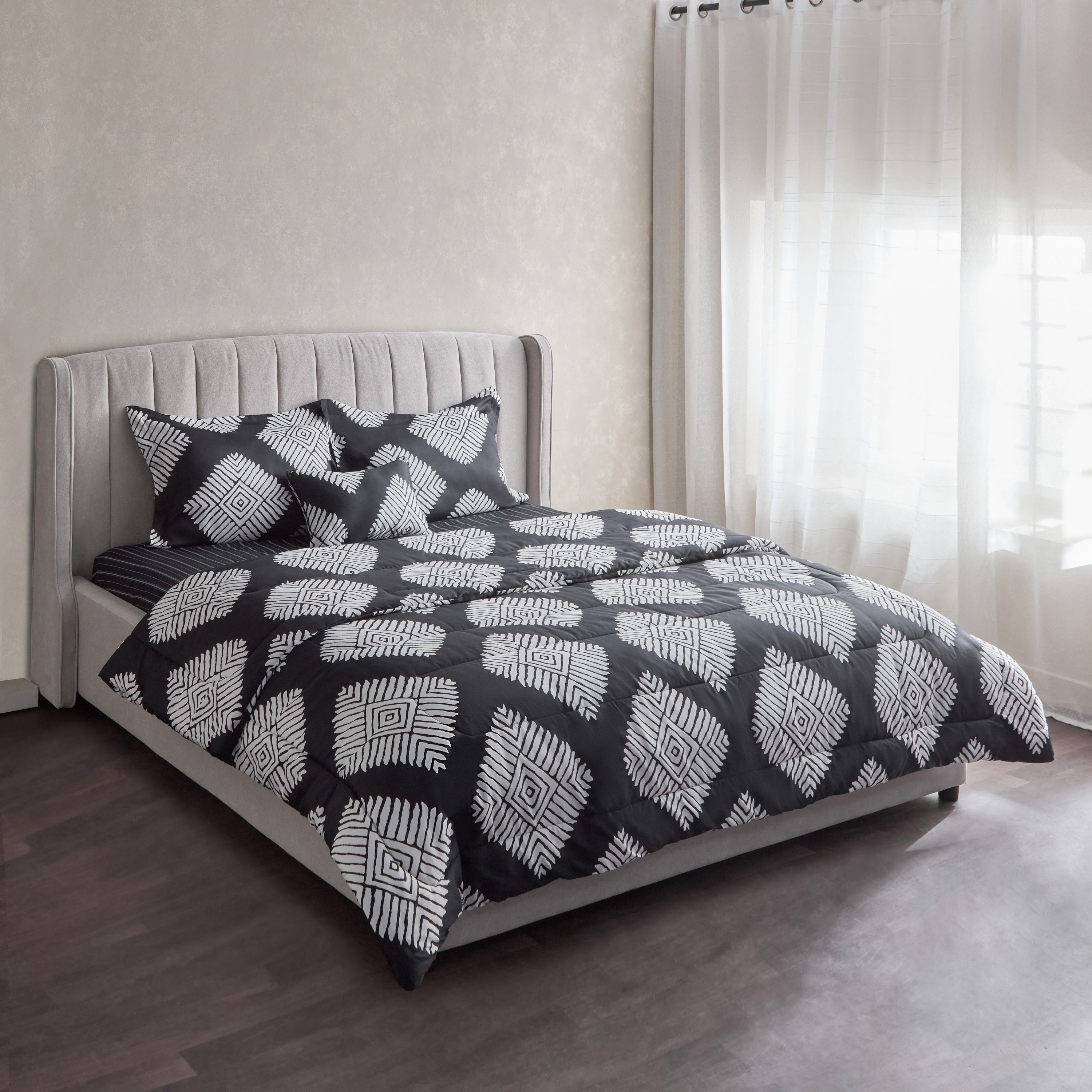 طقم لحاف توين قطن بطبعات 5 قطع أرنو من هيوستن- 160x220 سم-hbxhomeware-hbxbedroom-image-2
