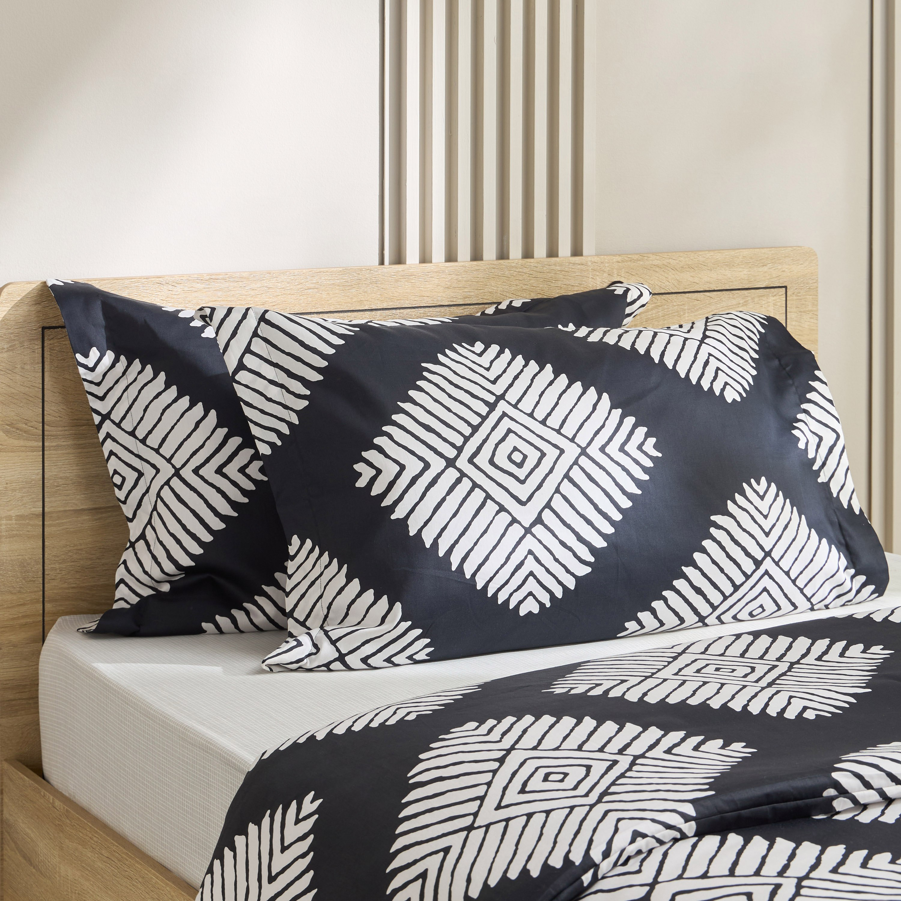 Houston Arno 3-Piece Printed Cotton Twin Duvet Quilt Cover Set - 150x220 cm-hbxhomeware-hbxbedroom-image-1