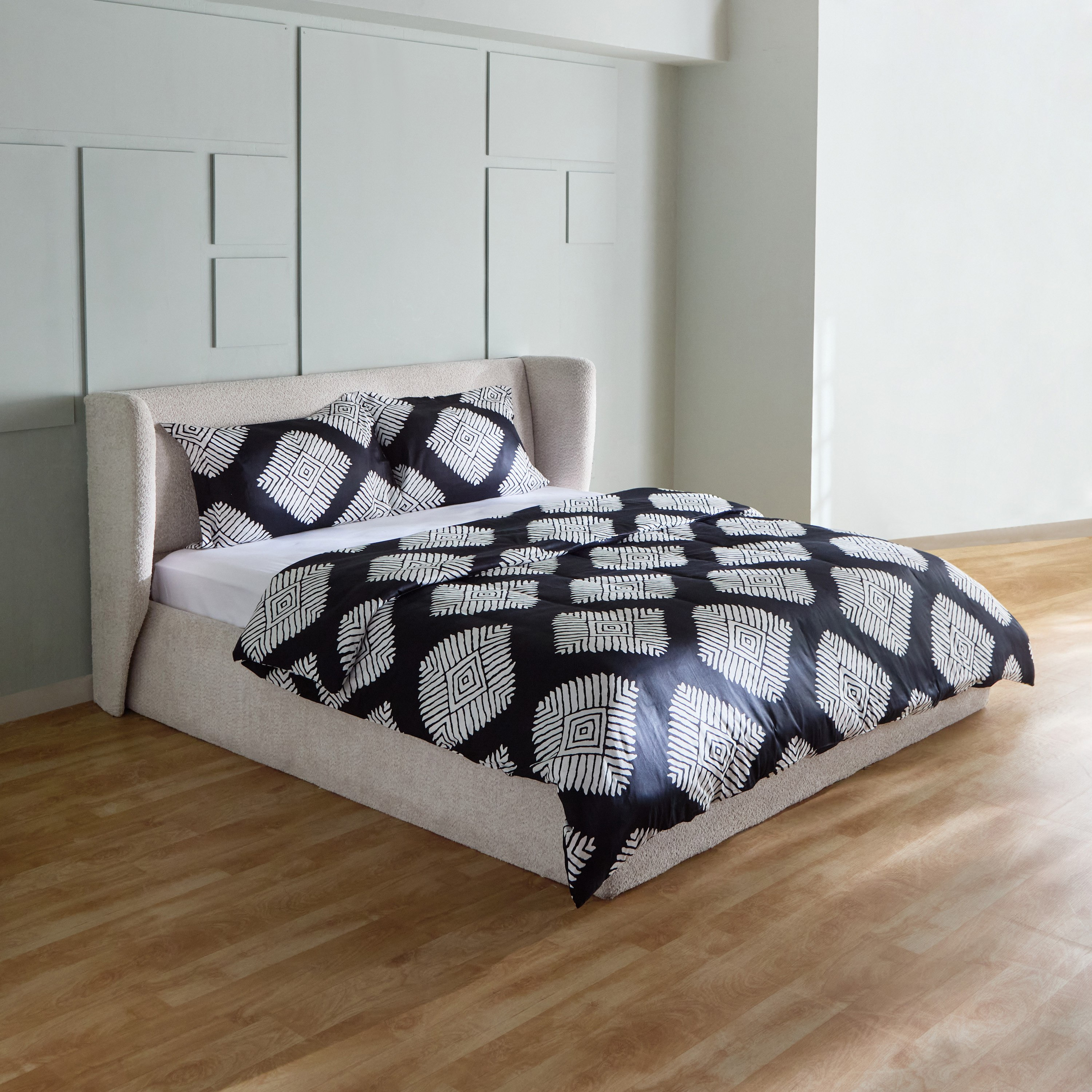 طقم غطاء لحاف مبطّن كينج قطن بطبعات 3 قطع  أرنو من هيوستن- 220x220 سم-hbxhomeware-hbxbedroom-image-2