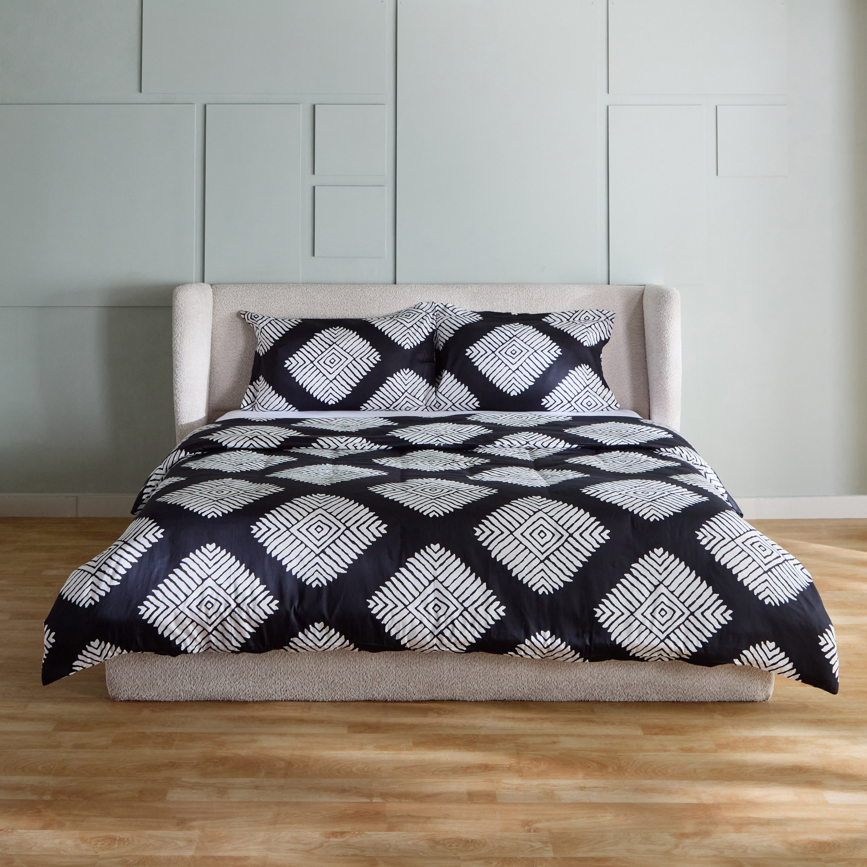 طقم غطاء لحاف قطن سوبر كينج بطبعات 3 قطع أرنو من هيُوستن - 240x220 سم-hbxhomeware-hbxbedroom-image-3