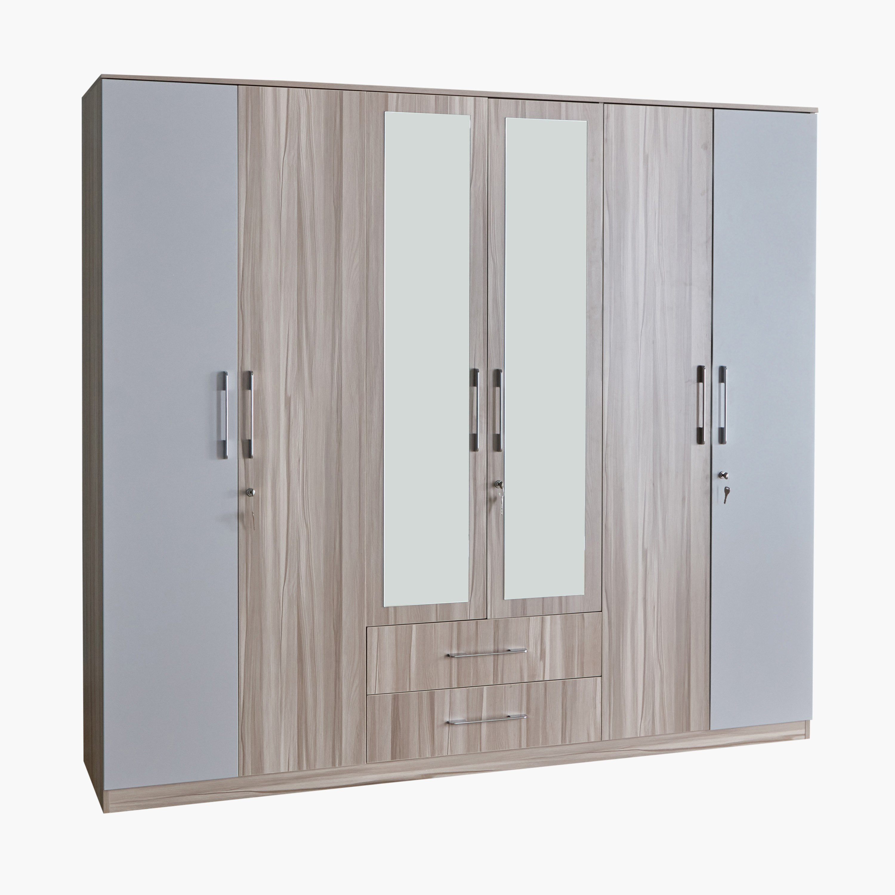 Miami Nxt 6-Door Wardrobe with Mirror and Drawers-hbxfurniture-wardrobes-image-15