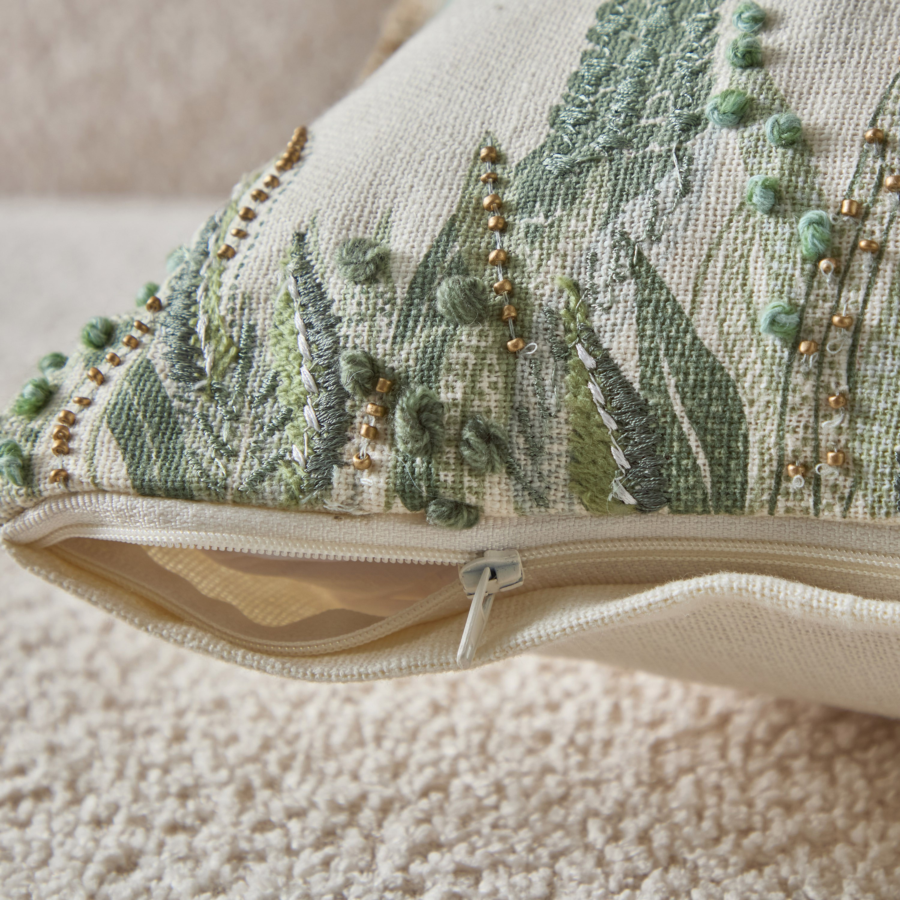 Cancun Palm Embroidered Filled Cushion - 30x50 cm-hbxhomeware-hbxbedroom-image-3