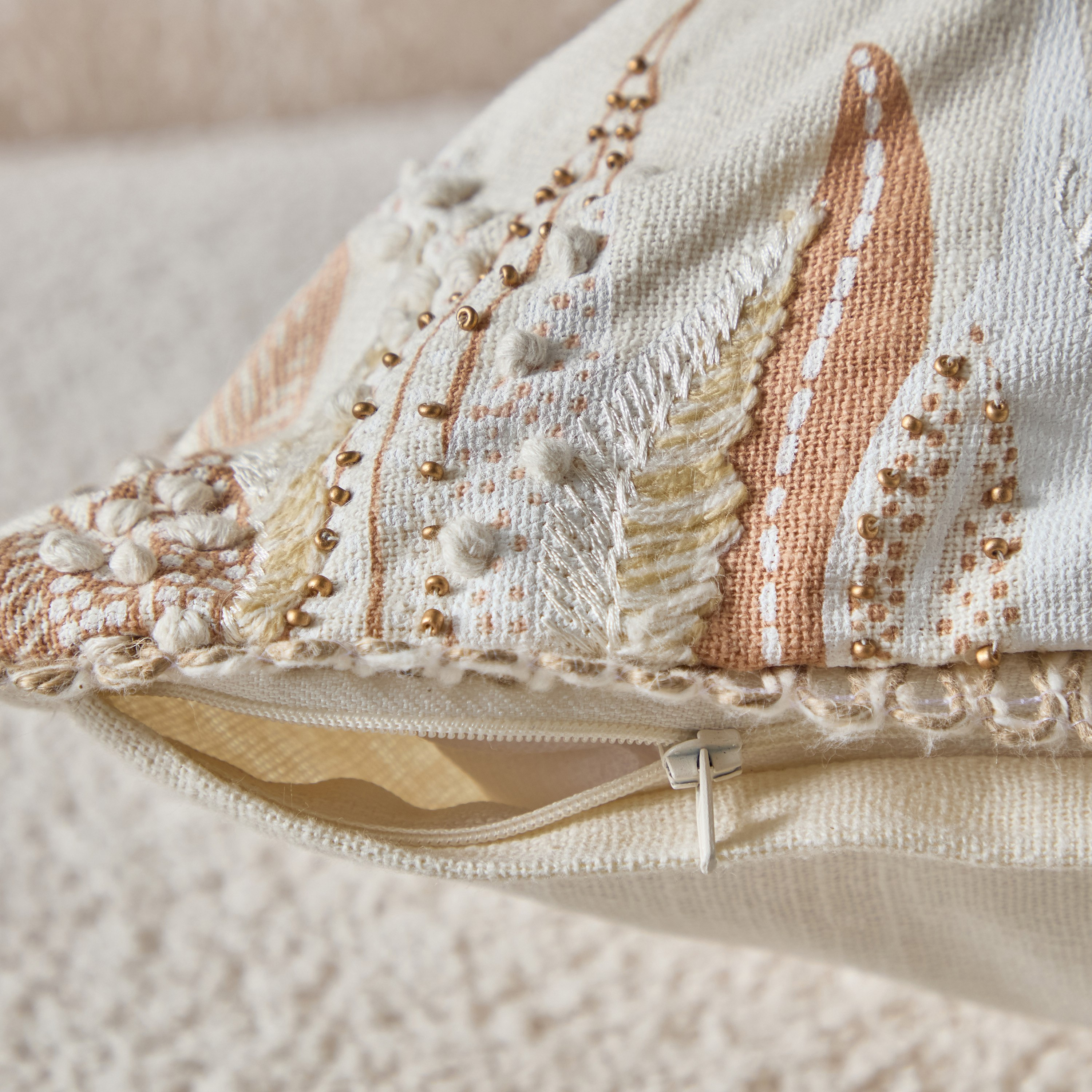 Cancun Palm Embroidered Filled Cushion - 50x50 cm-hbxhomeware-hbxbedroom-image-3