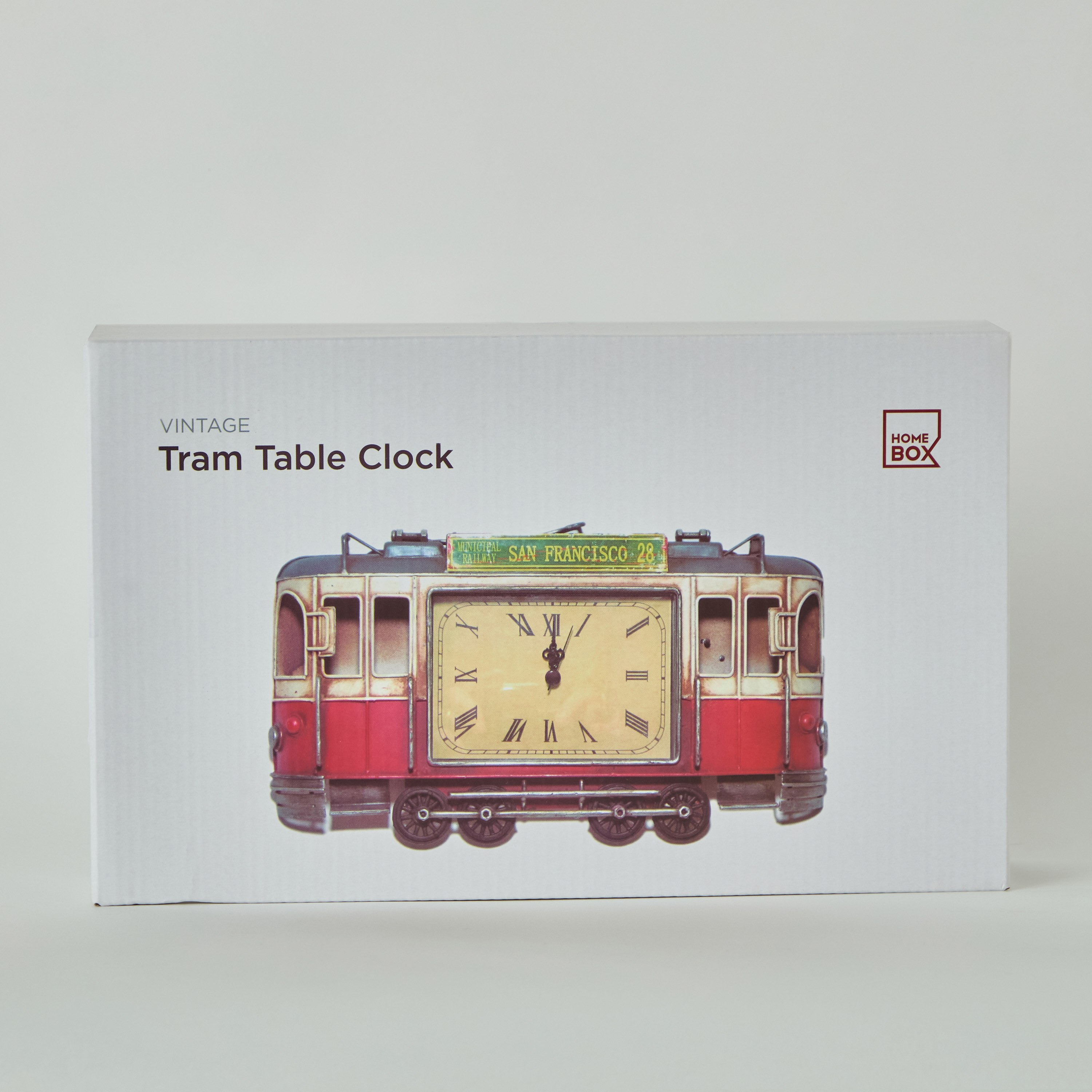 ساعة ديكور طاولة ترام معدن من فينتدج - 29x5.5x17 سم-hbxdiningroom-decorandaccessories-clocks-image-6