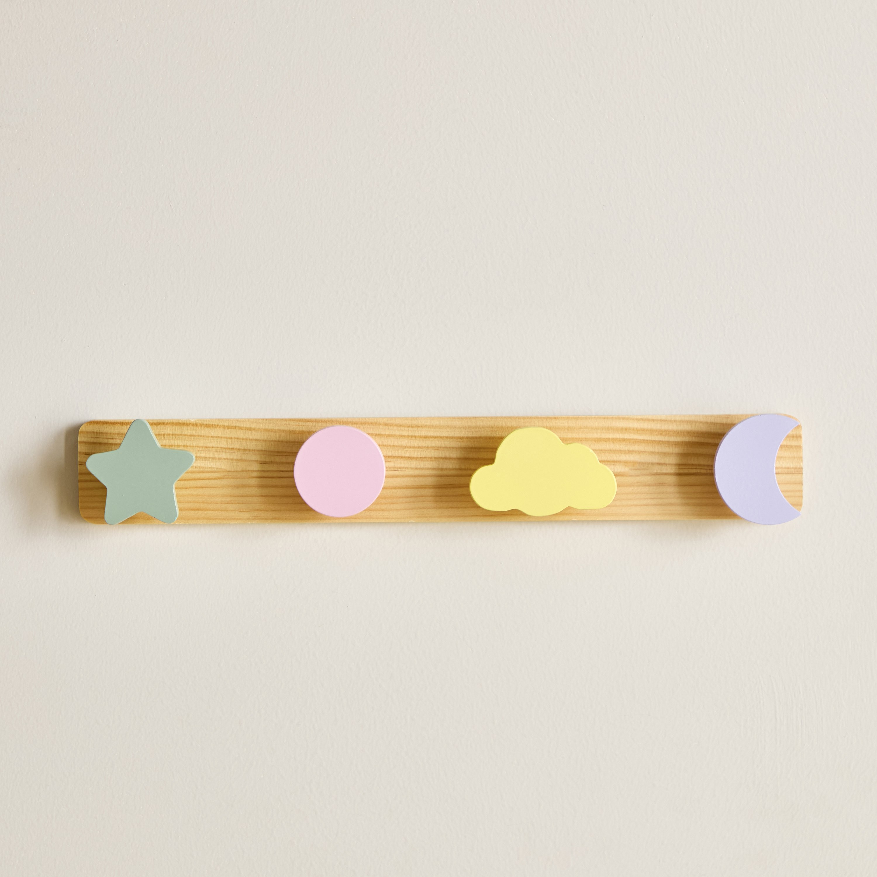 خطّاف حائط خشبي متعدد الأشكال - 40x5.4x5.8 سم-hbxhomeware-hbxkidsandyouth-image-2