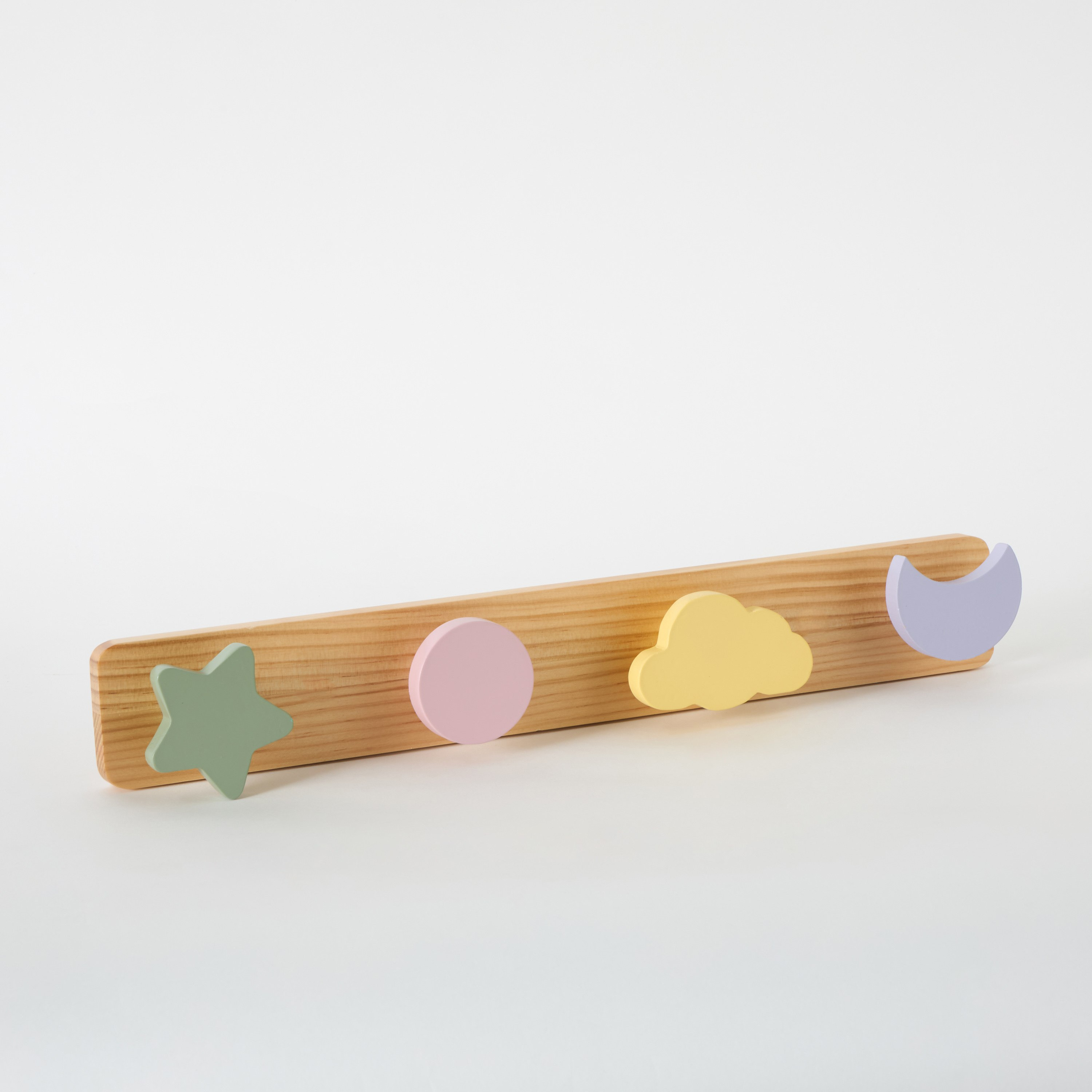خطّاف حائط خشبي متعدد الأشكال - 40x5.4x5.8 سم-hbxhomeware-hbxkidsandyouth-image-5