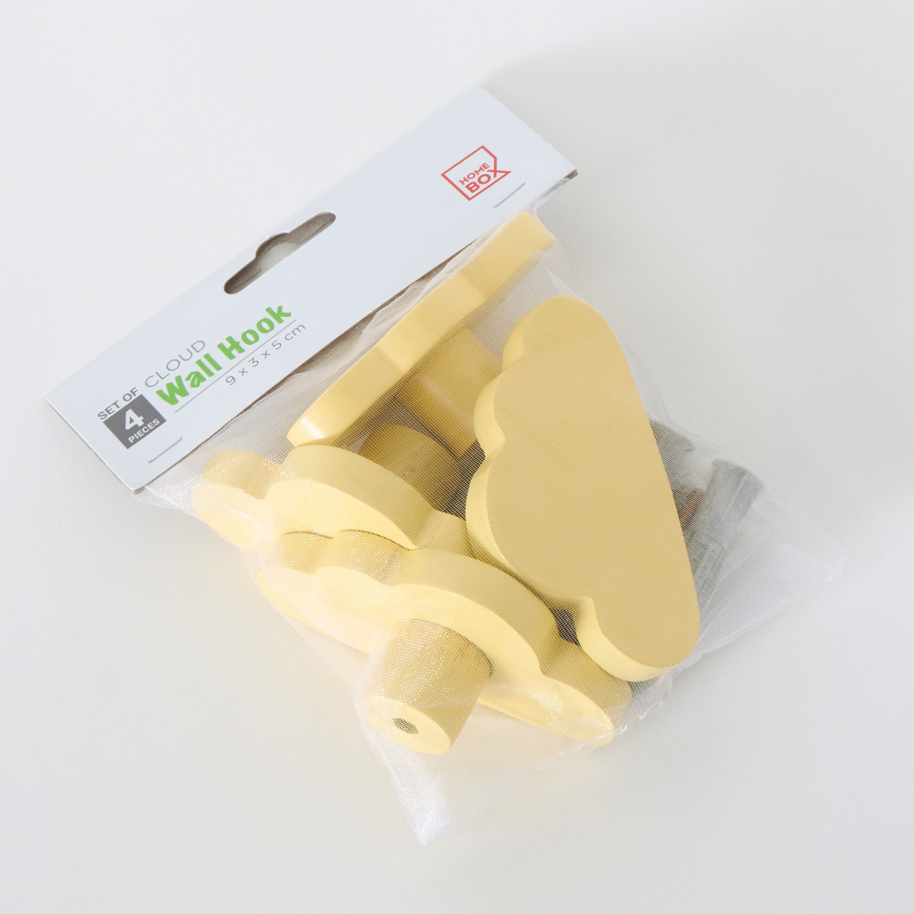 Cloud Shaped 4-Piece Wooden Wall Hook Set - 9x3x5 cm-hbxhomeware-hbxkidsandyouth-image-5
