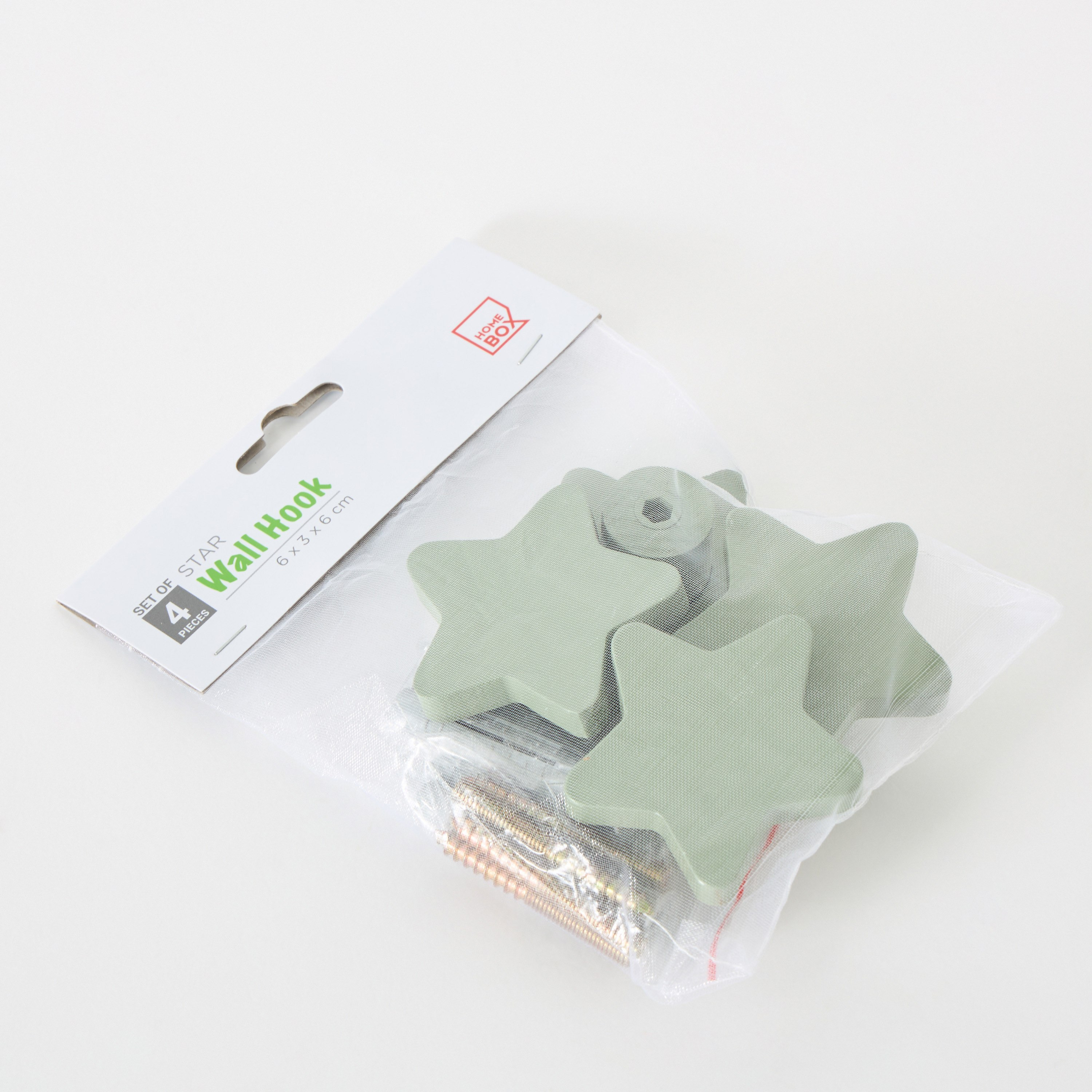 Star Shaped 4-Piece Wooden Wall Hook Set - 6x3x6 cm-hbxhomeware-hbxkidsandyouth-image-5