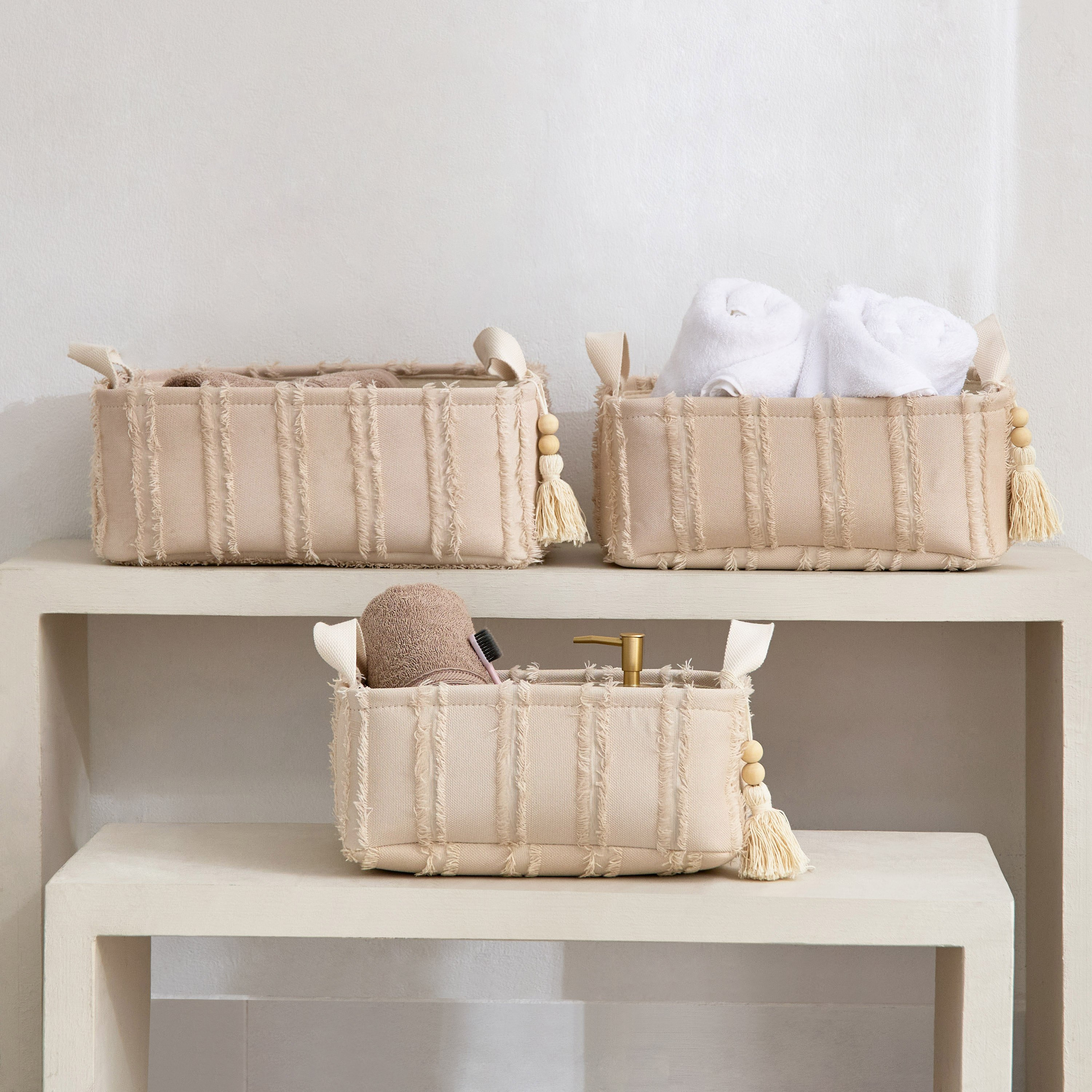 Sorbus Rectangle Storage Basket with Handle - Set of 3-hbxbedroom-bedroomaccessories-bedroomstorage-image-1