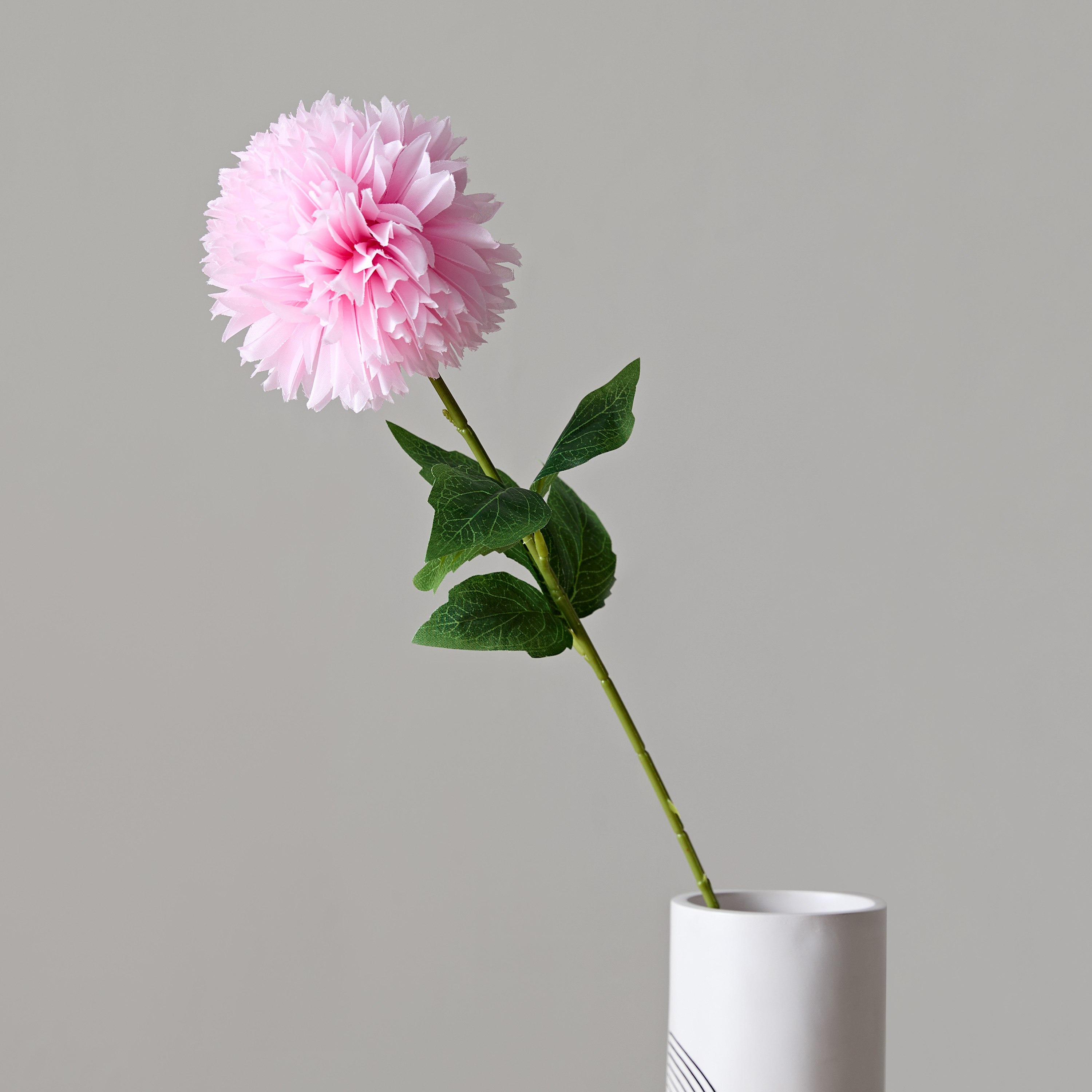 زهرة الأقحوان الكروية مع أوراق شجر من فلوريت - 62 سم-hbxdecorandfurnishings-homeaccessories-artificialflowersandplants-image-2