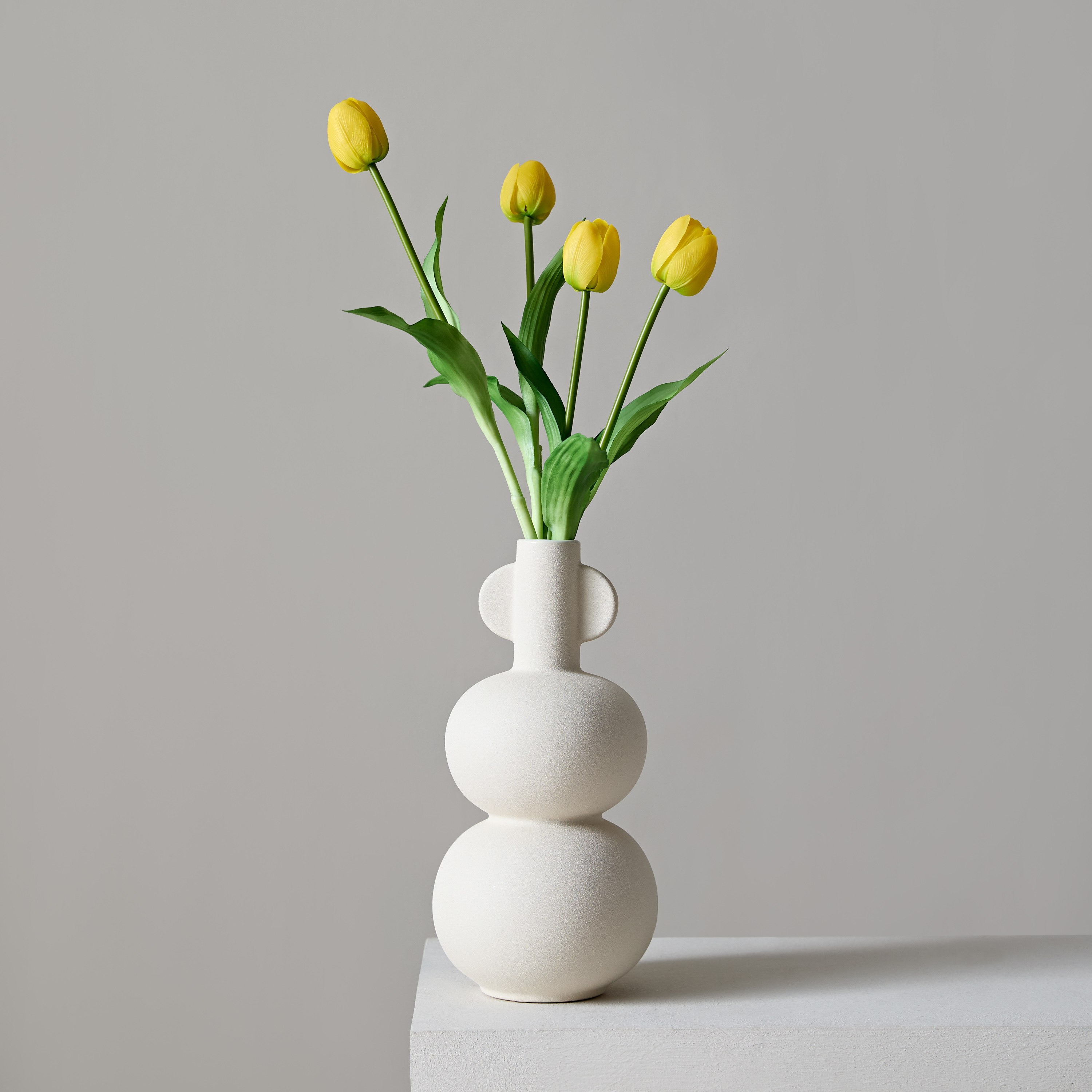 باقة توليب ناعم 4 أزهار من فلوريت - 38 سم-hbxdecorandfurnishings-homeaccessories-artificialflowersandplants-image-1