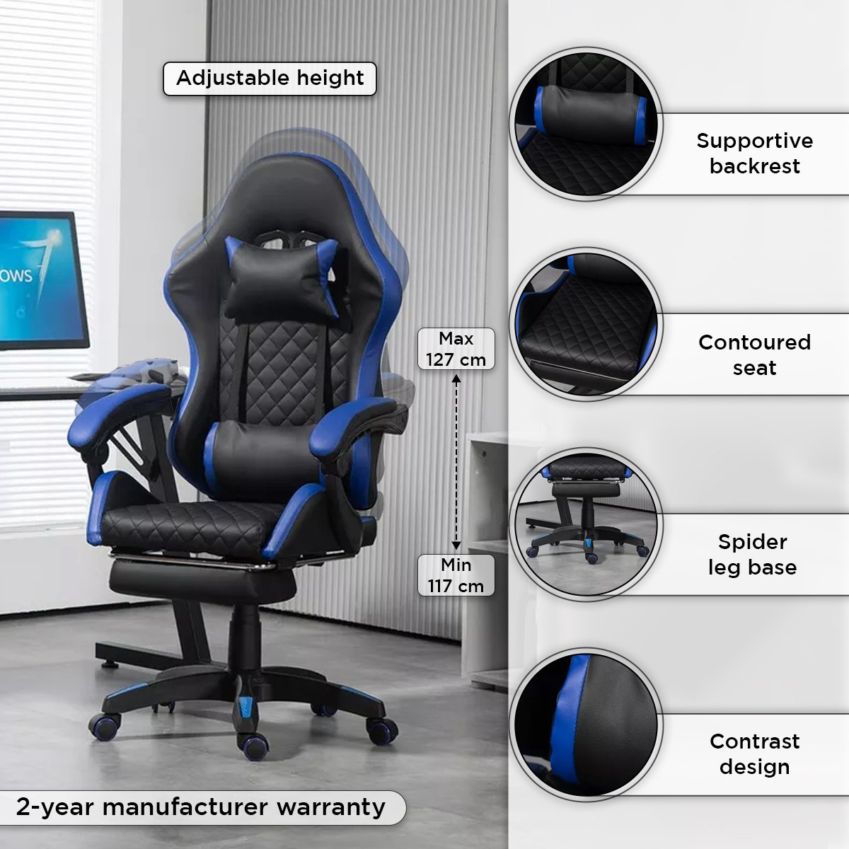 كرسي ألعاب بمسند قدم من بيتل-hbxfurniture-kidsroom-studychairs-image-4