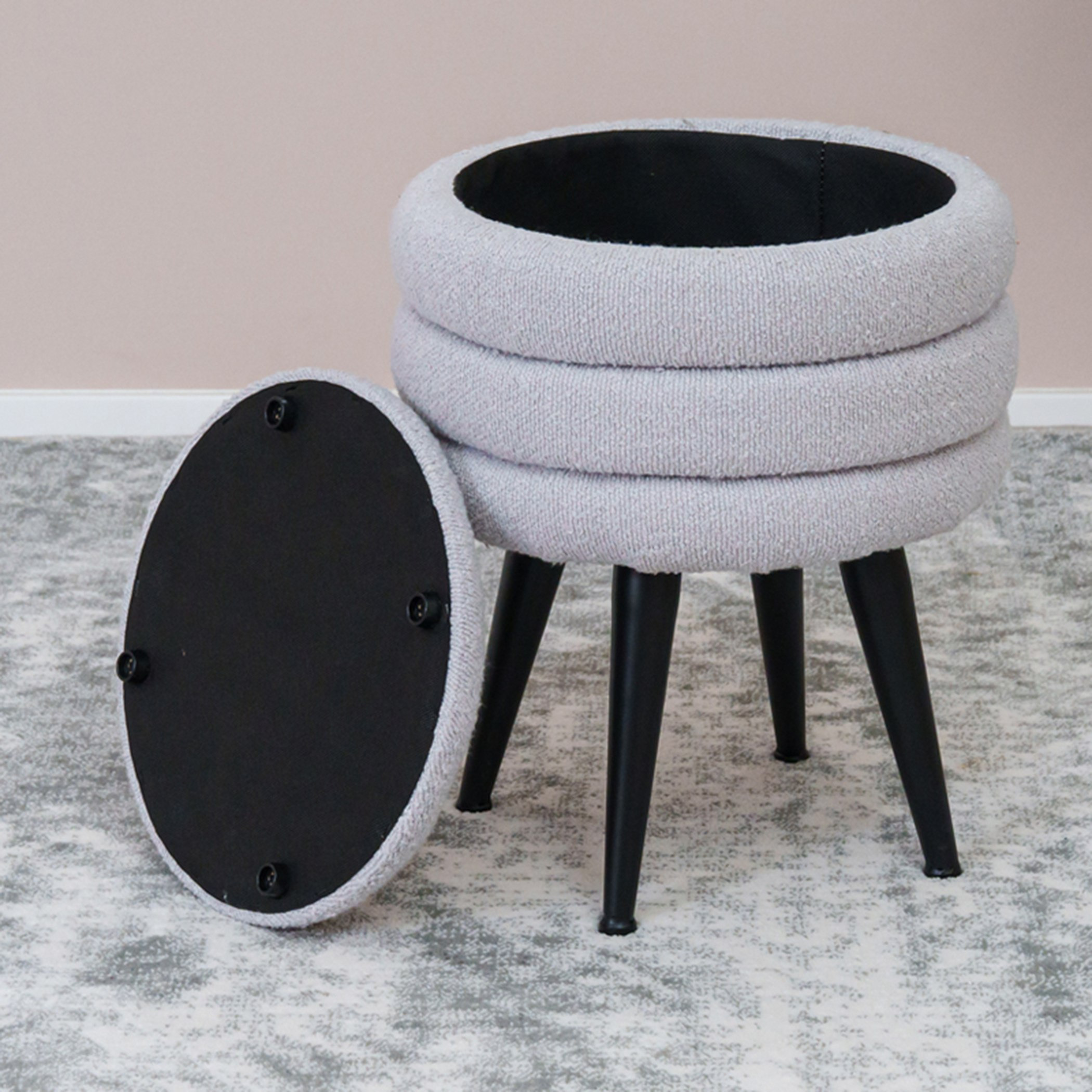 Jeju Fabric Stool with Storage-hbxlivingroom-sofasandarmchairs-ottomansandfootstools-image-2