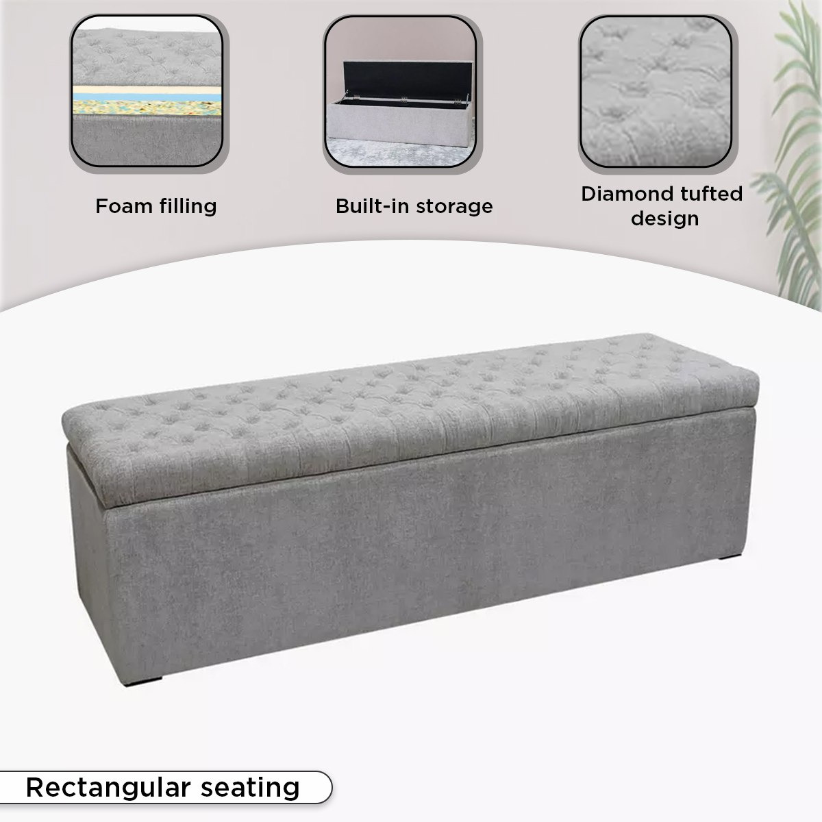 مقعد بنش قماش بمساحة تخزين من كاسا-hbxfurniture-sofasandarmchairs-benches-image-6