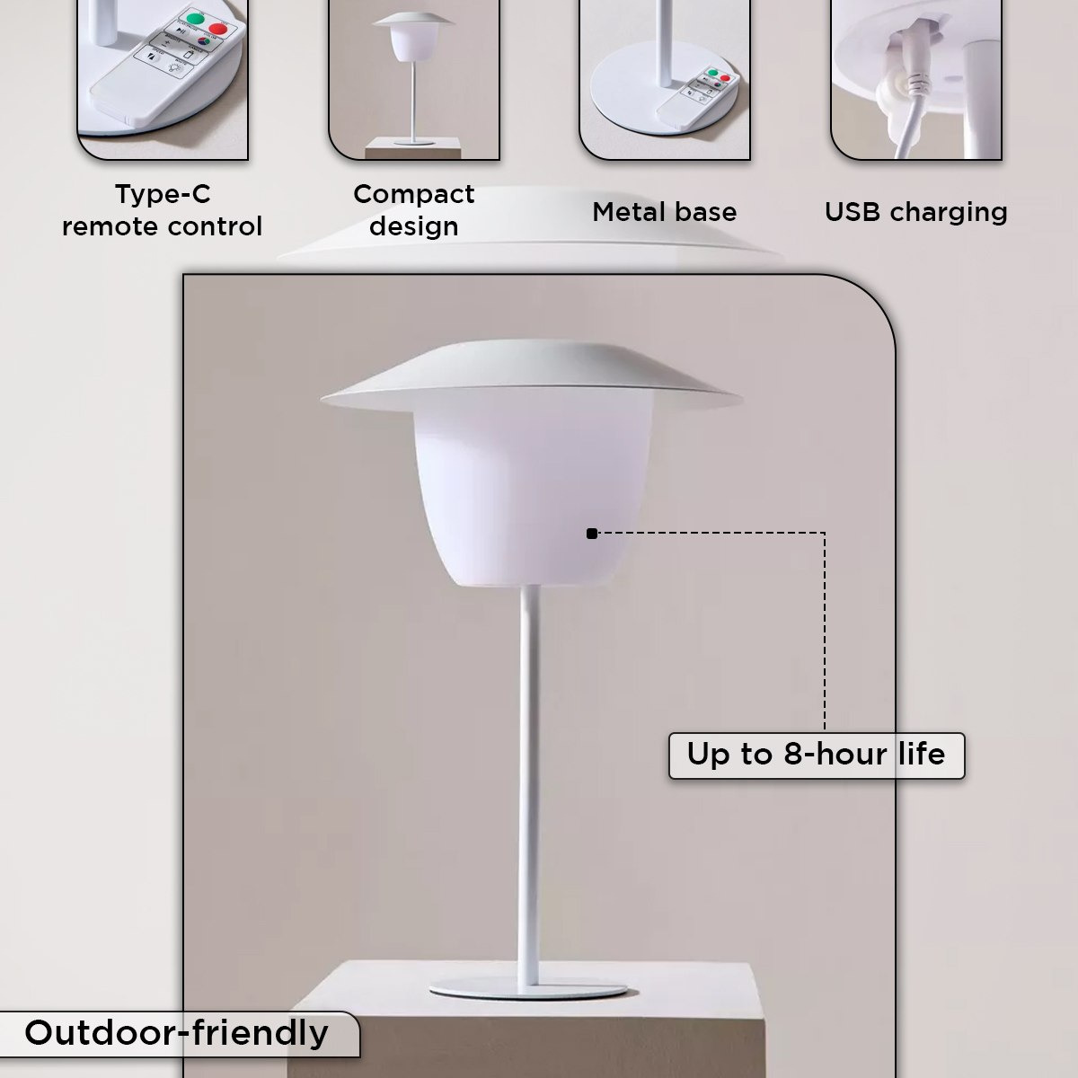 Solin Metal Solar RGB LED Table Lamp with Type-C Remote and 8-Hour Battery - 28x40 cm-hbxbedroom-lighting-tablelamps-image-4