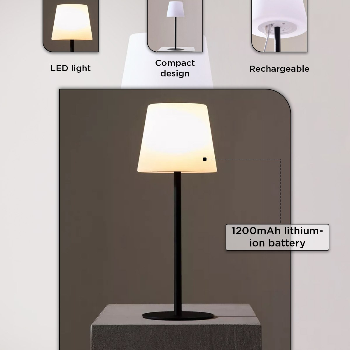 مصباح طاولة معدني ليد مع بطارية قابلة لإعادة الشحن 8 ساعات من سولين - 15 × 40 سم-hbxbedroom-lighting-tablelamps-image-5