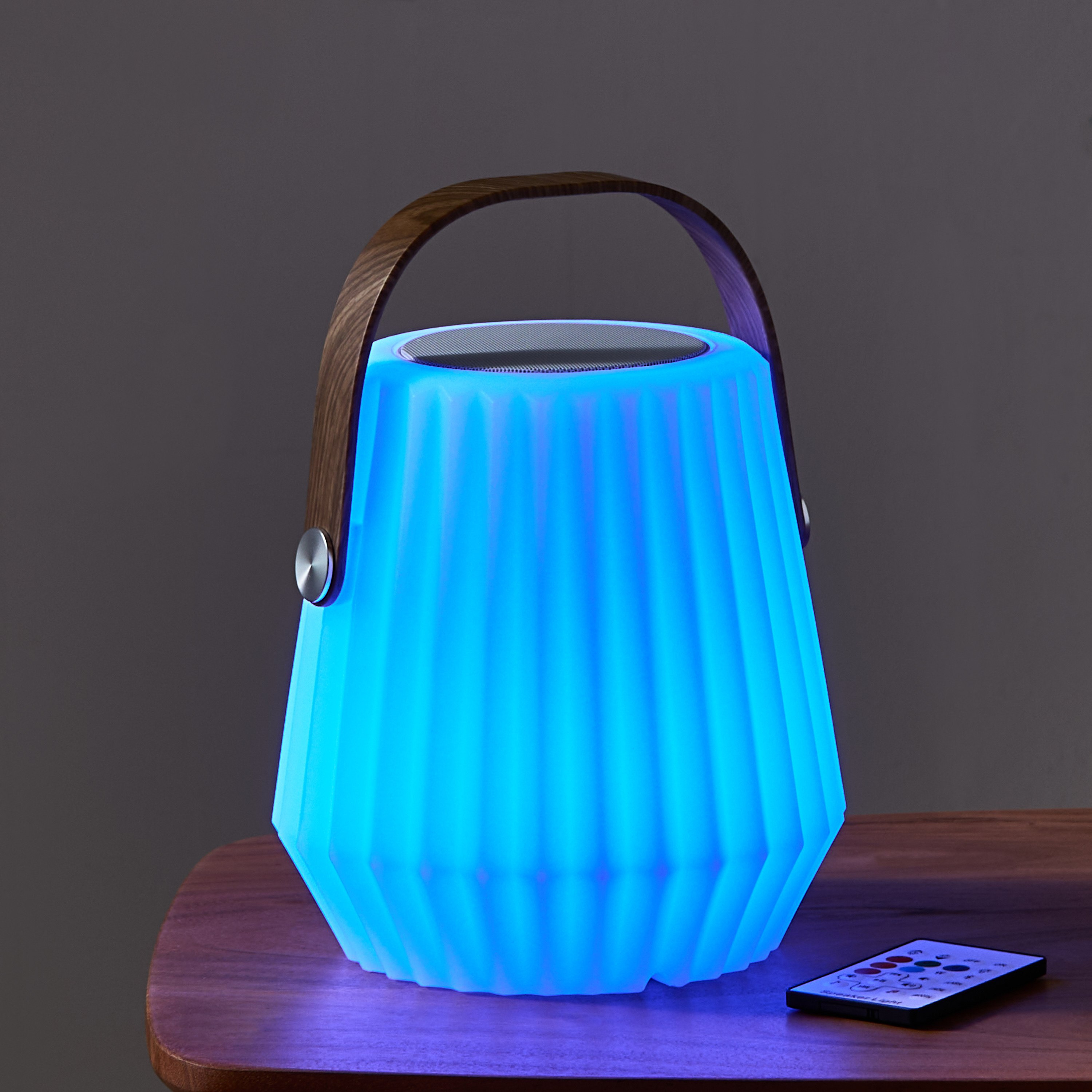 Solin RGB Waterproof LED Multi Utility Speaker with Remote Battery 8h - 18x26.5 cm-hbxdecorandfurnishings-homeaccessories-novelties-image-1