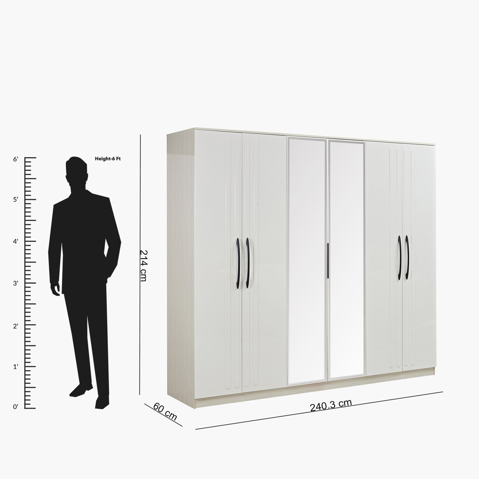 خزانة ملابس 6 أبواب مع مرآة من أوبولينت-hbxfurniture-wardrobes-image-12