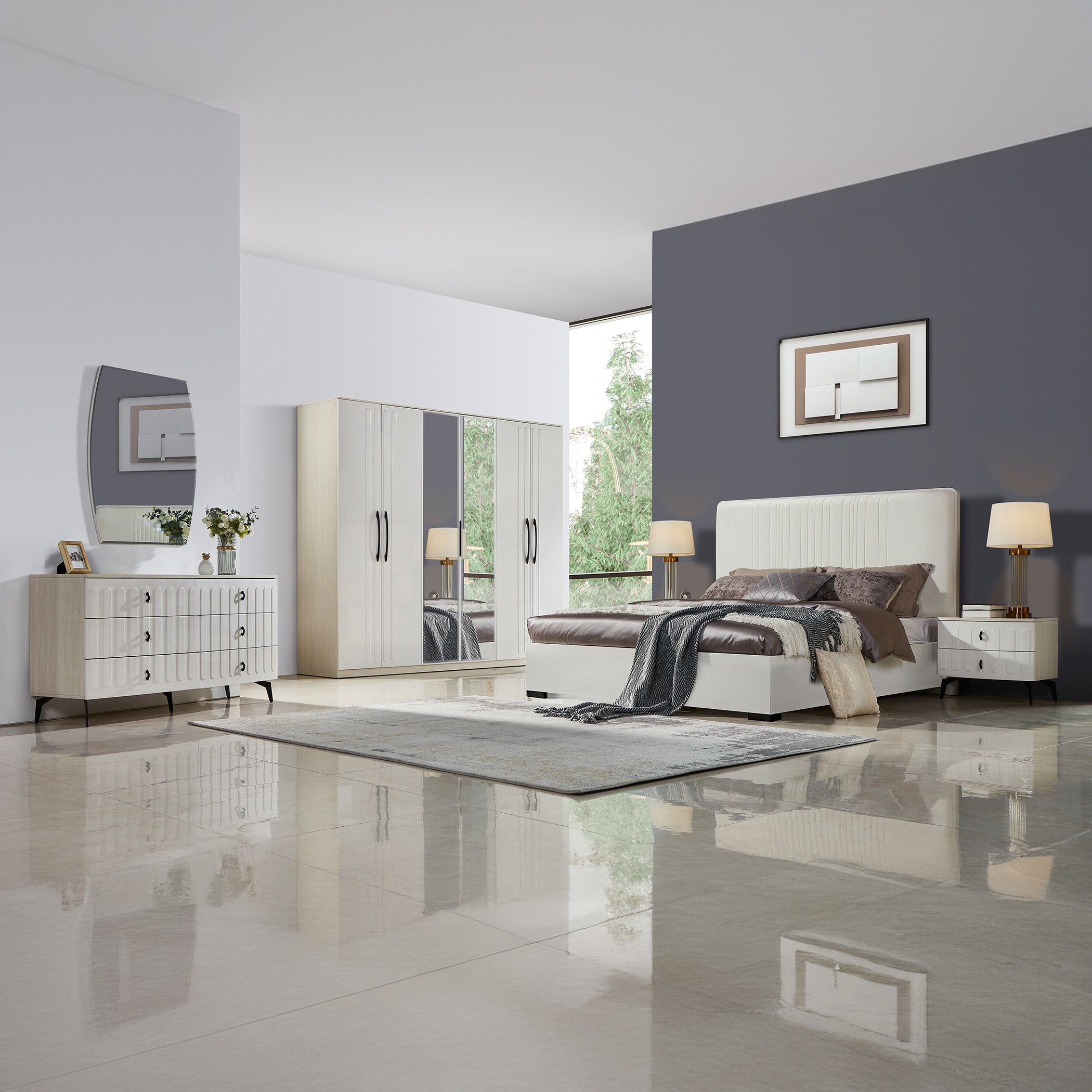خزانة ملابس 6 أبواب مع مرآة من أوبولينت-hbxfurniture-wardrobes-image-10
