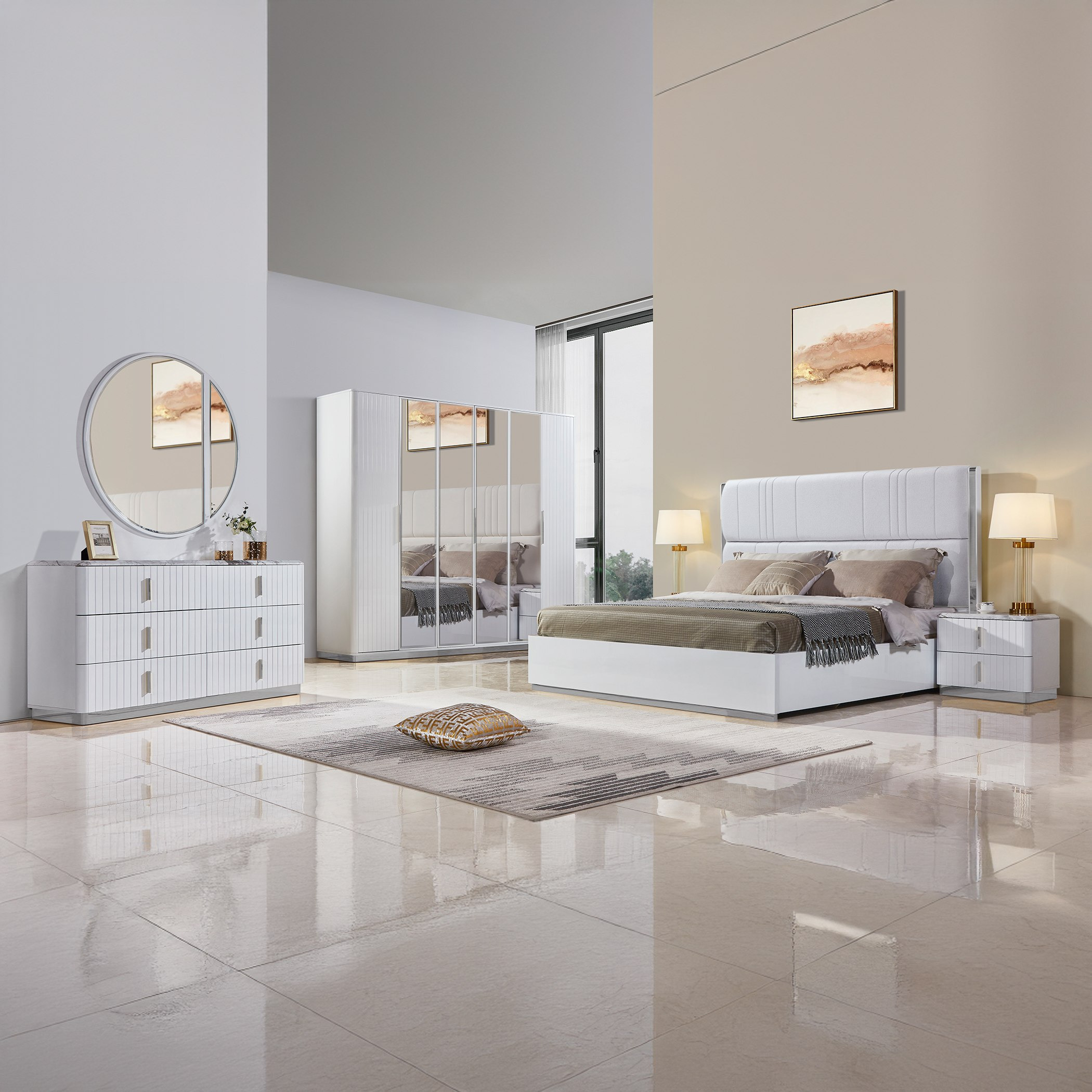 Regency 6-Piece King Bedroom Set - 180x200 cm-hbxbedroom-bedsandbedsets-bedroomsets-king-image-1